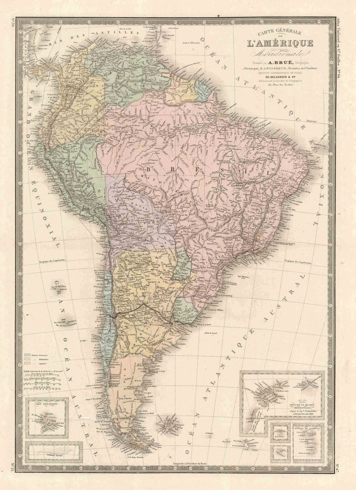 Adrien Brue, South America, 1826