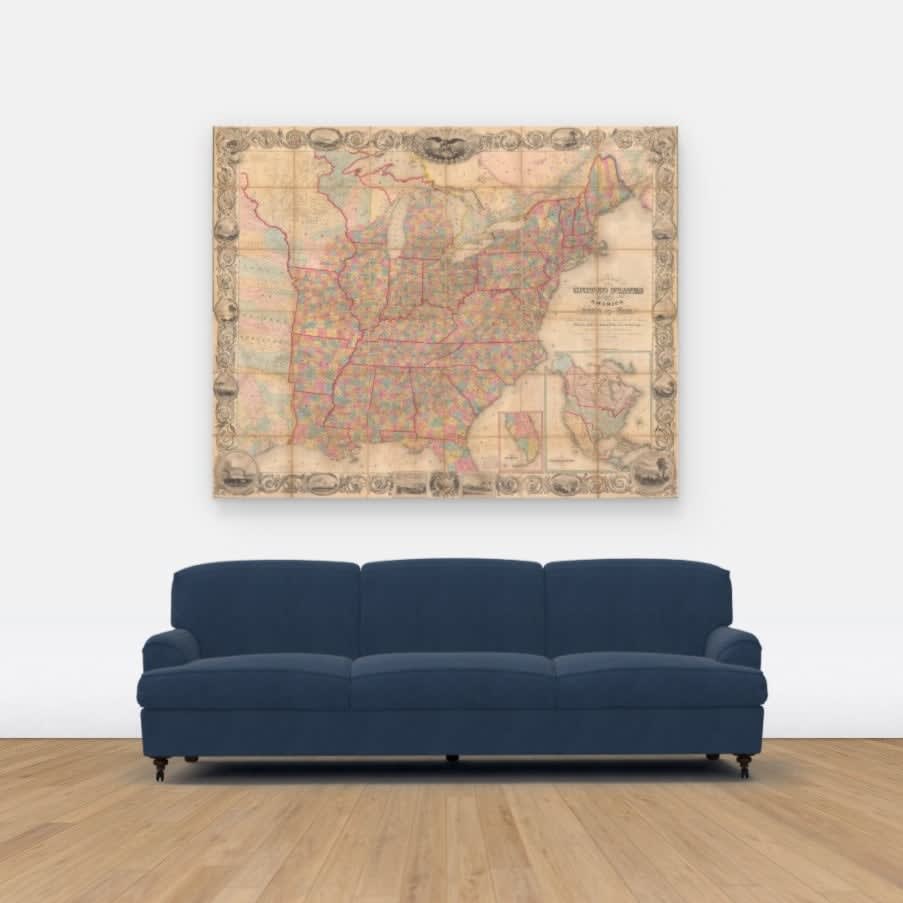 J. Calvin Smith, A Map of the United States of America, Canada and part of Texas, 1845