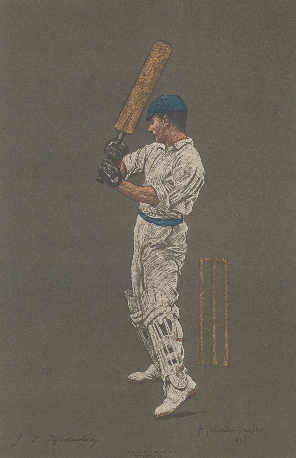 Albert Tayler, Cricket - Portrait, John Thomas Tyldesley, 1905
