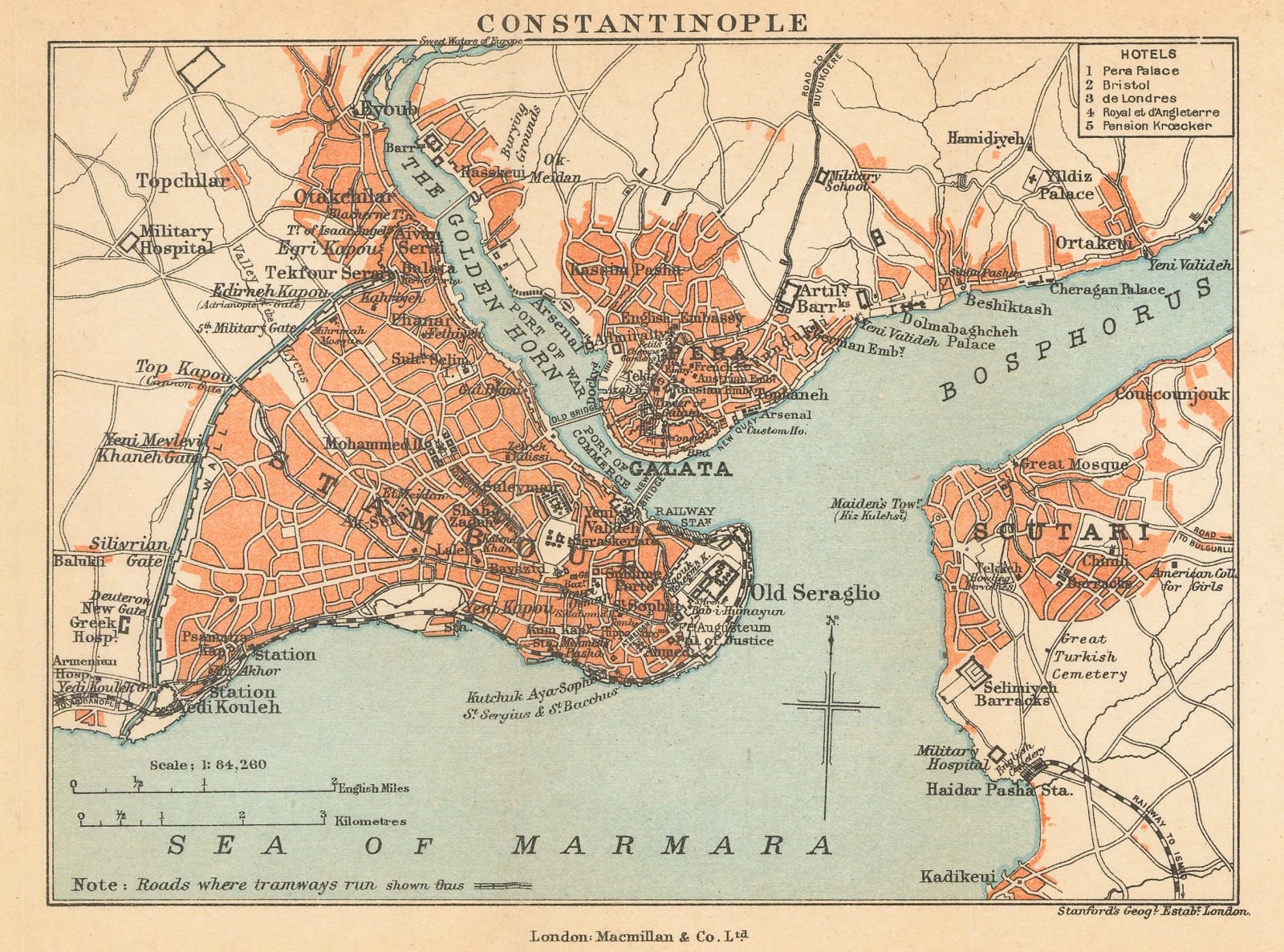 Edward Stanford, Istanbul (Constantinople), 1904