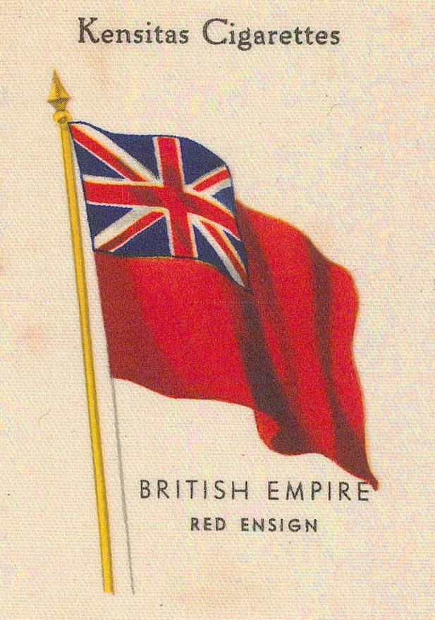 Kensitas Cigarettes, Royal Navy - Red Ensign, 1920 c.