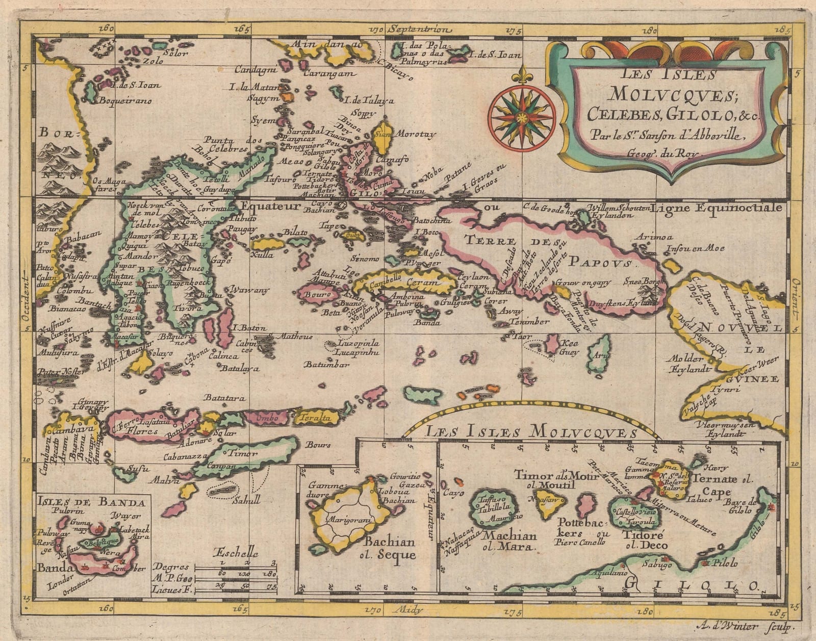 Nicolas & Guillaume Sanson, New Guinea and the Moluccas (Maluku Islands), 1683