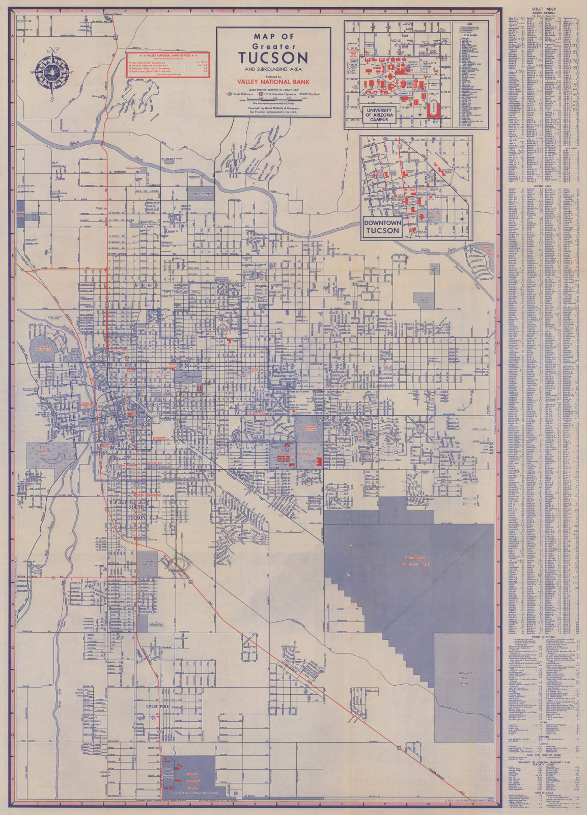 Rand, McNally & Co., Tucson, Arizona, 1950 (c.)