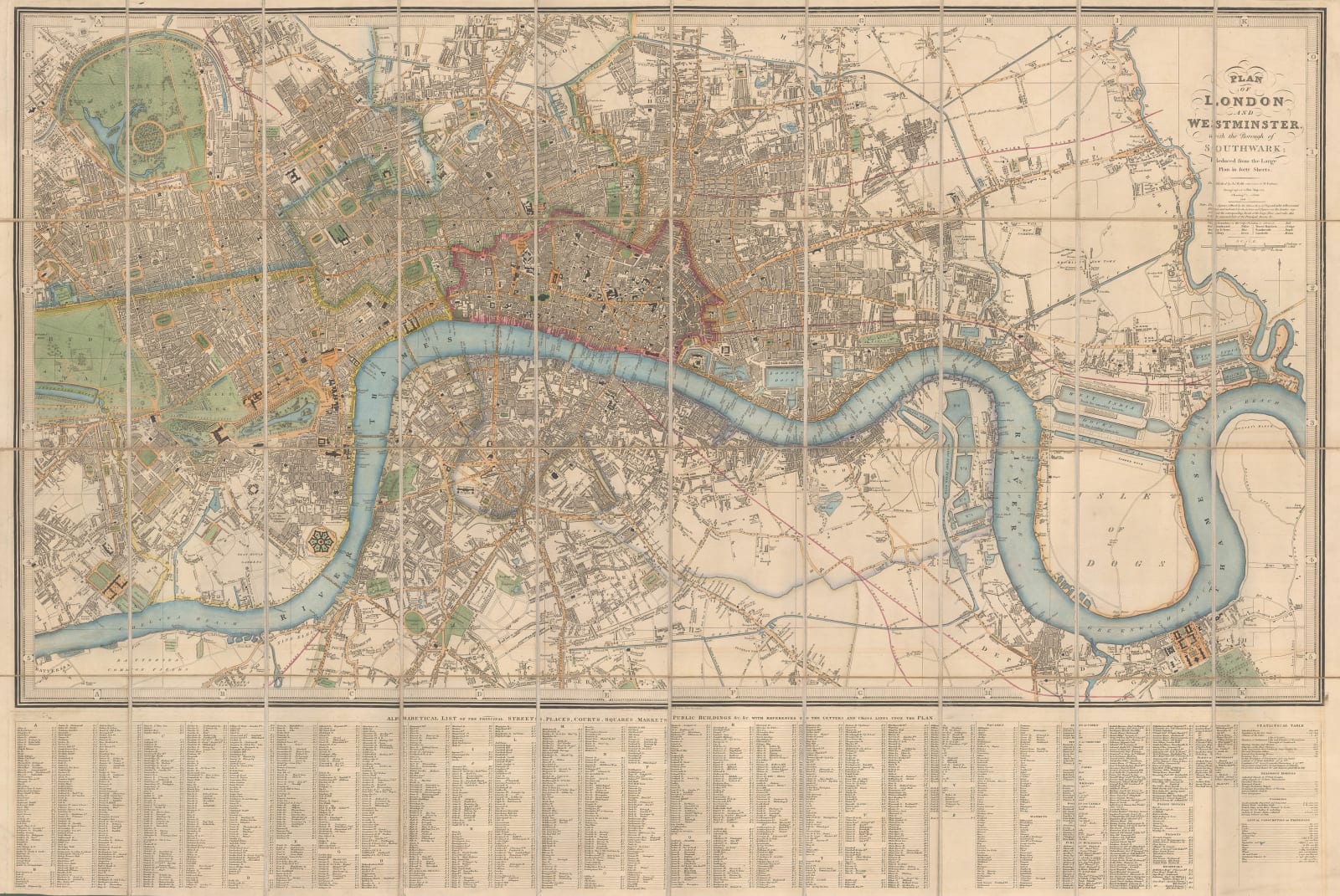 James Wyld, Plan of London and Westminster, 1841