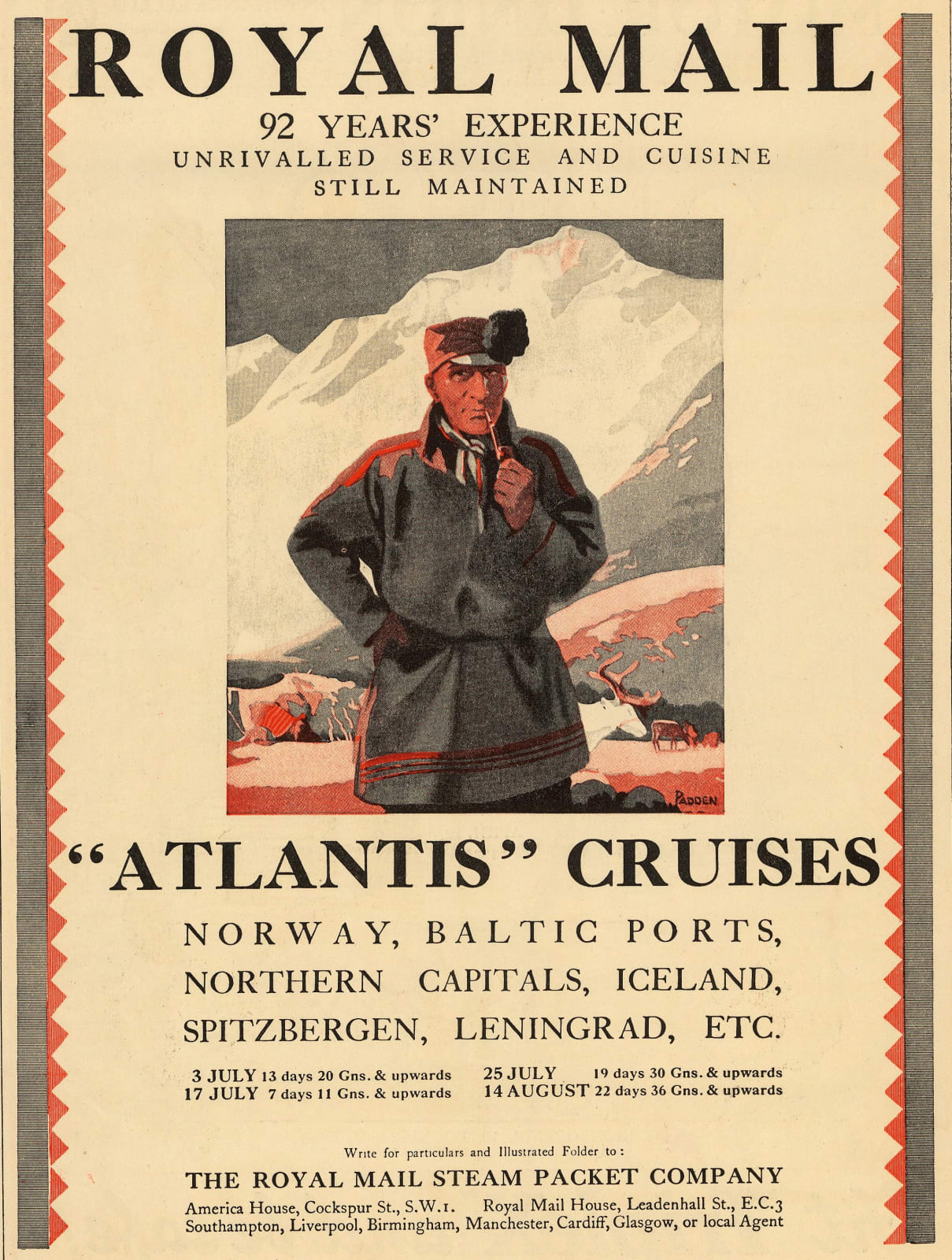 Punch, Cruises - Royal Mail "Atlantis" Cruises, 1931