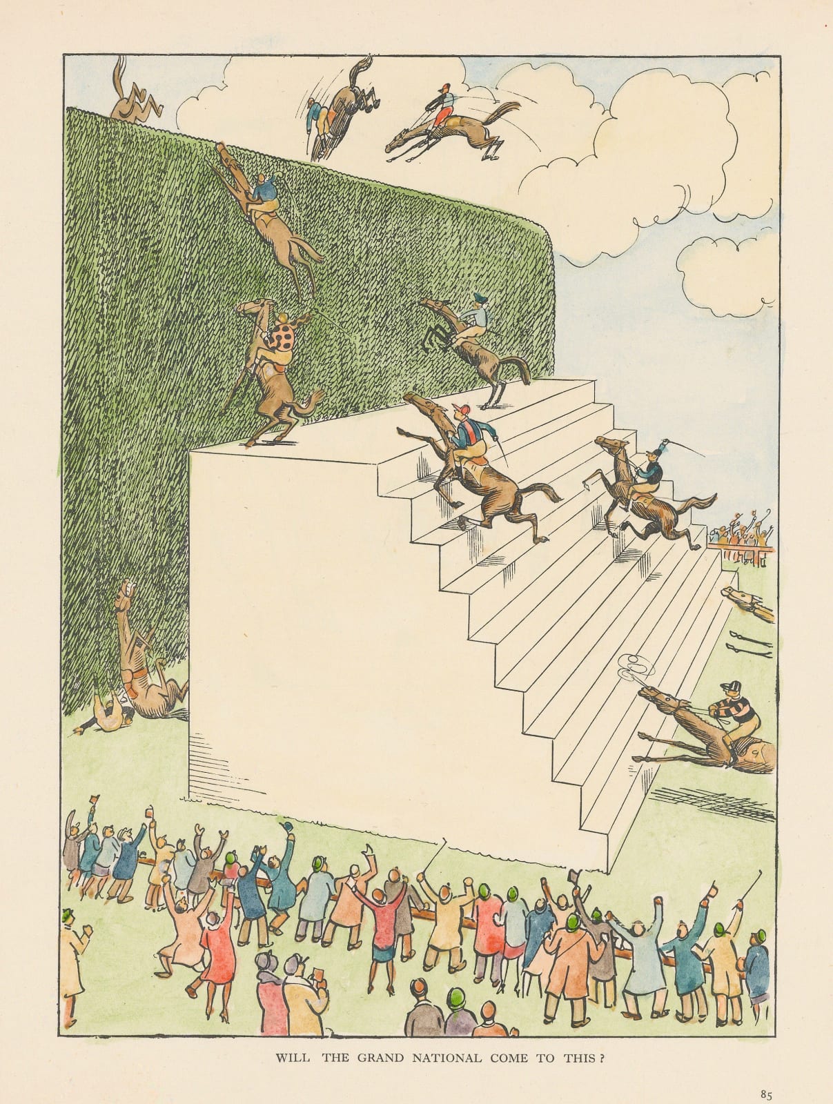 Henry Mayo Bateman, Horse Racing - Cartoon, 1931