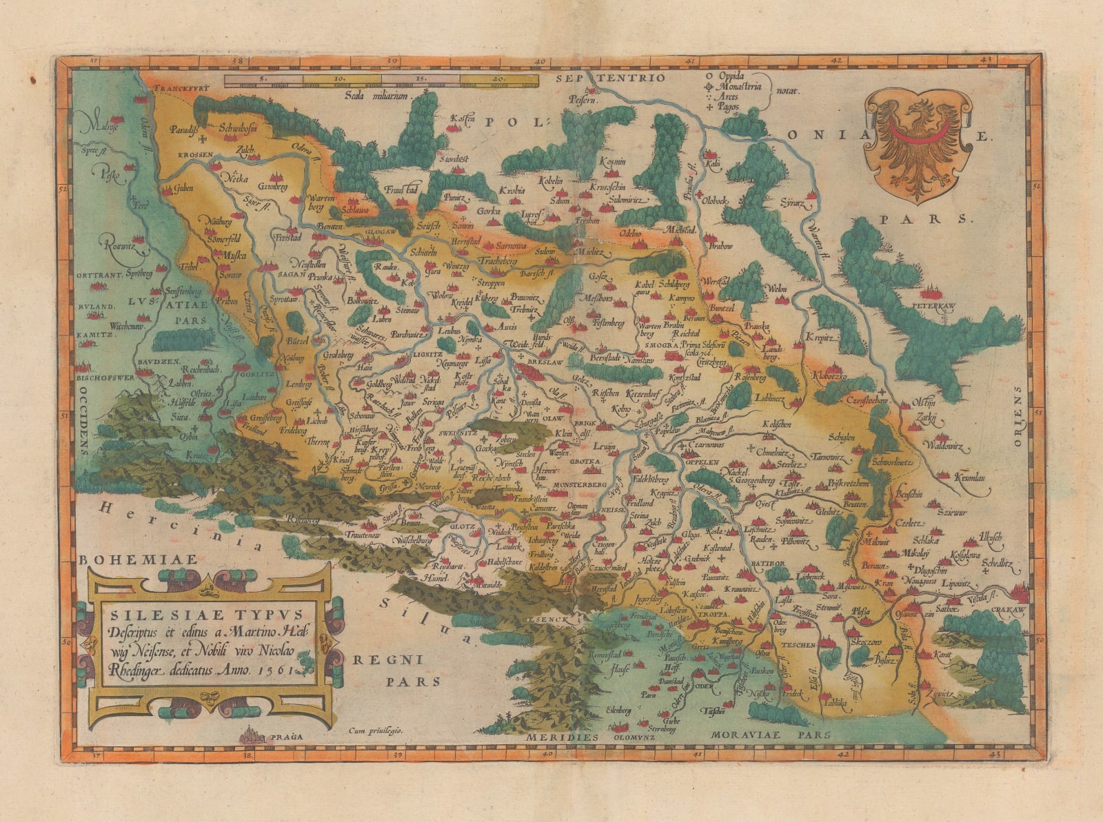 Abraham Ortelius, Silesia, 1592