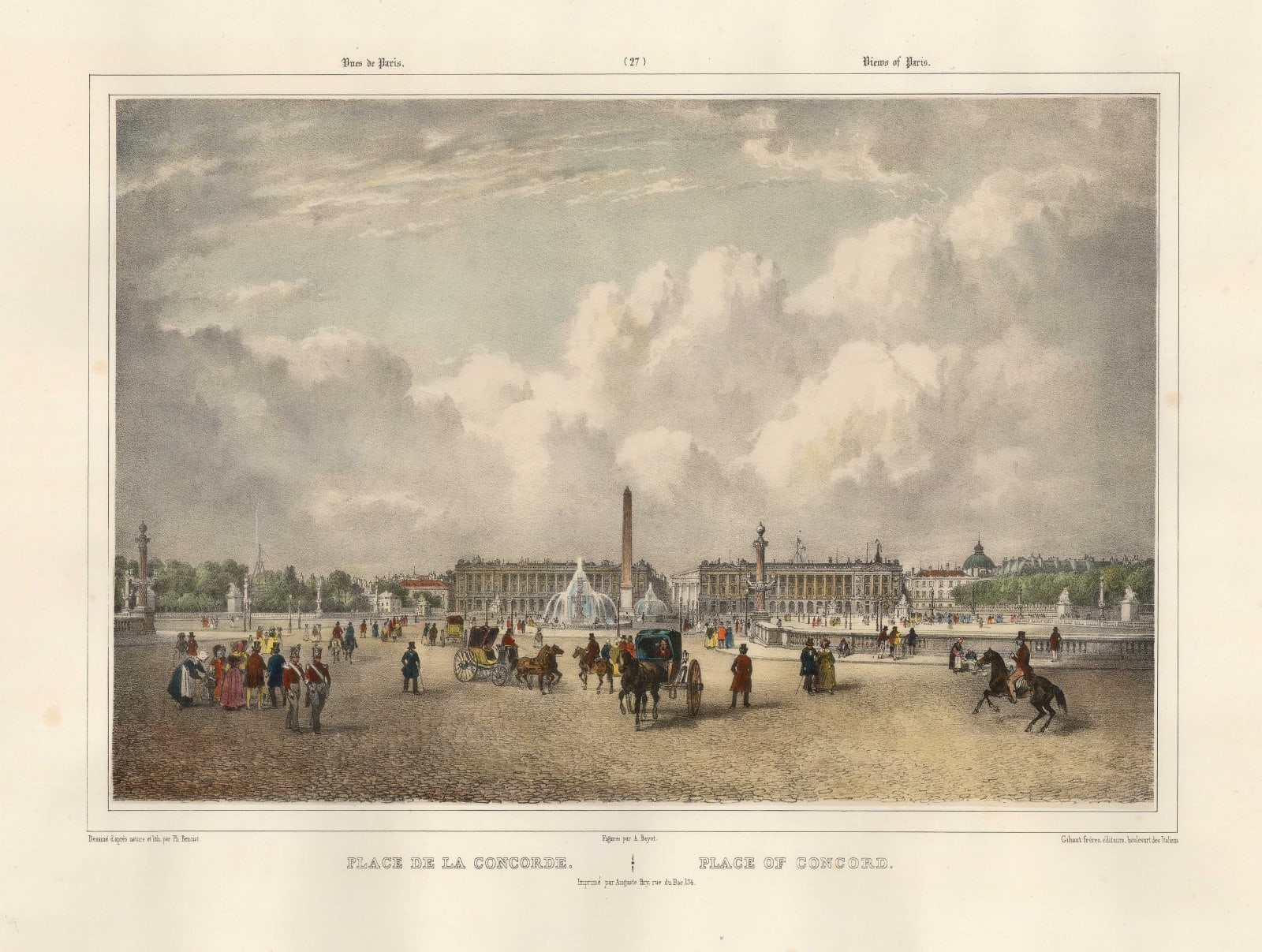 Phillipe Benoist, France - Paris, Place de la Concorde, 1860 c.