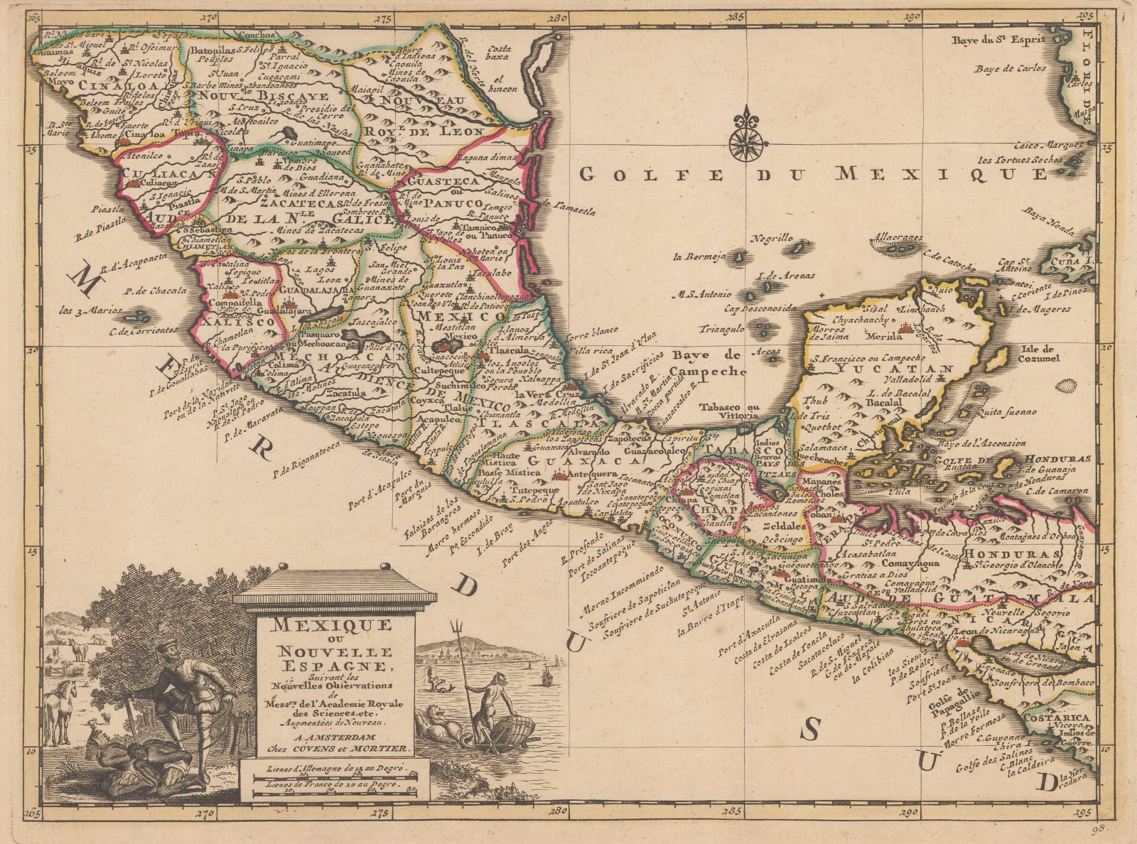 Covens (Jean) & Mortier (Cornelius), Mexico and Central America, 1730 c.