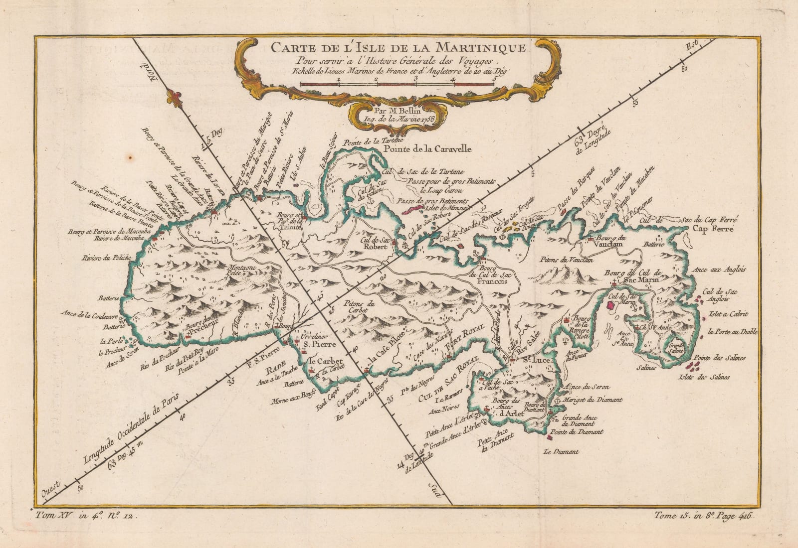Jacques-Nicolas Bellin, Martinique, 1758