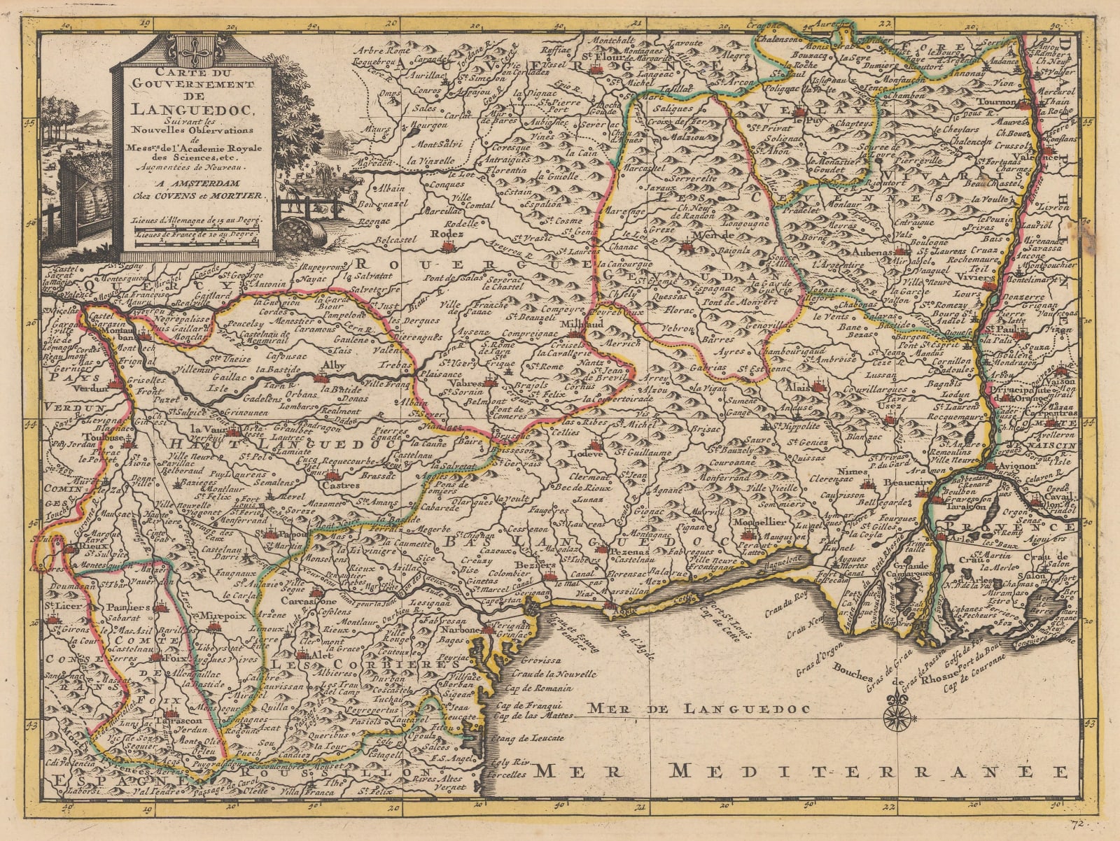 Covens (Jean) & Mortier (Cornelius), Languedoc, 1730 c.