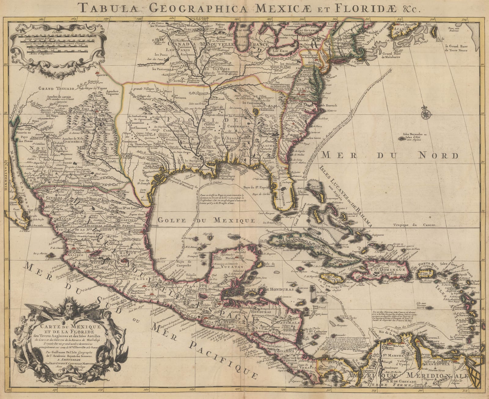 Covens (Jean) & Mortier (Cornelius), Tabula Geographica Mexicae et Floridae &c., 1730 c.
