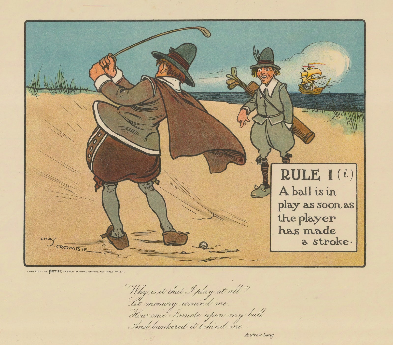 Charles Crombie, Golf - Cartoon, Rules of Golf, 1905
