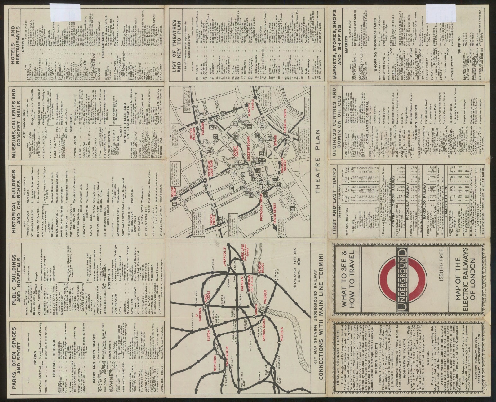 Macdonald Gill, Map of the Underground Railways of London, 1923