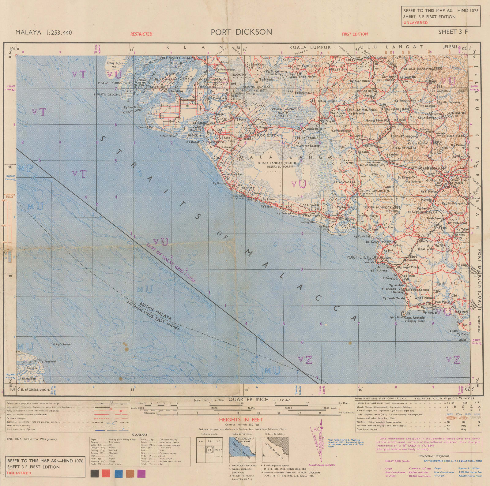 Survey of India, Port Dickson, 1945