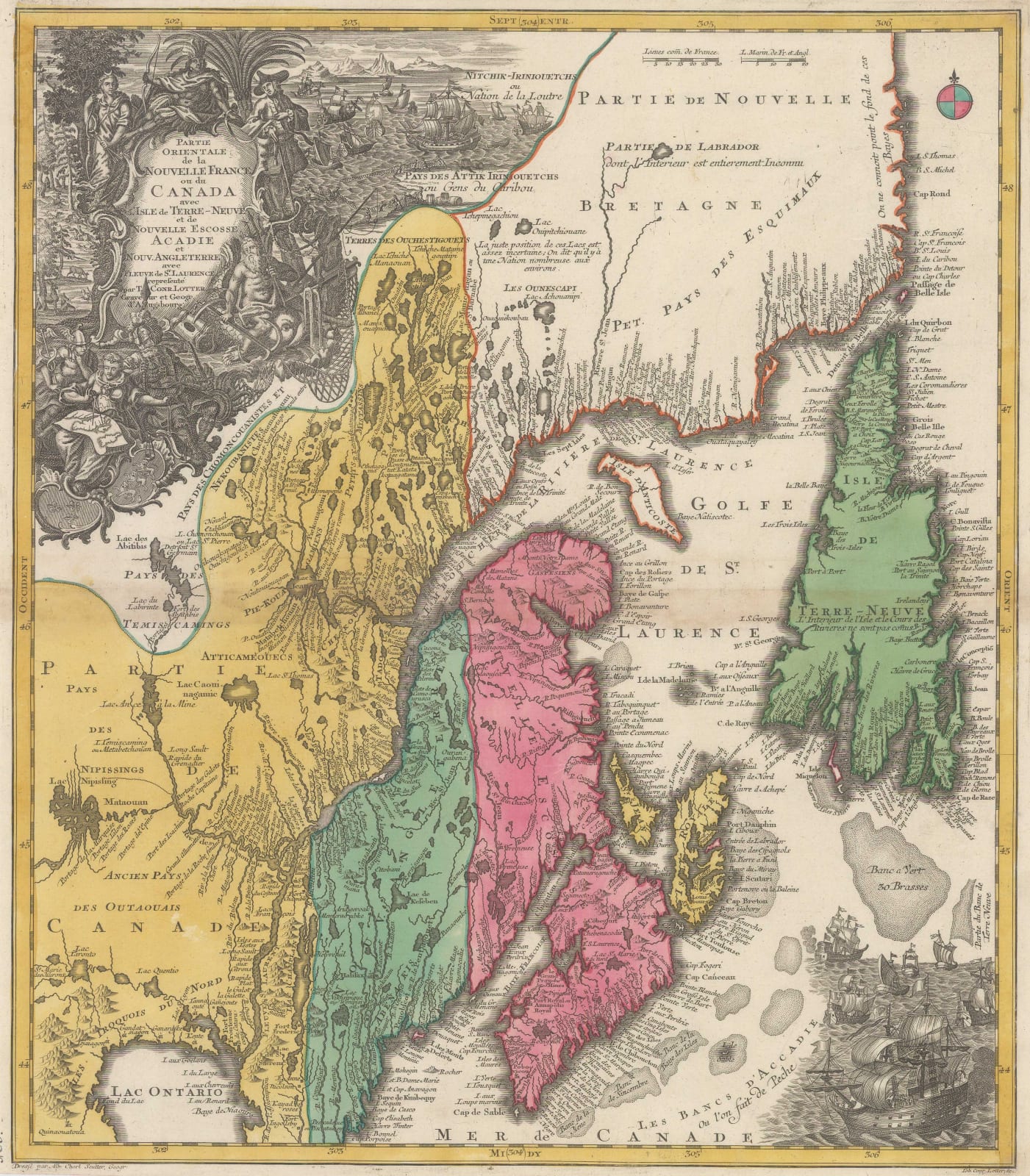 Tobias Conrad Lotter, Eastern Canada, 1755 c.