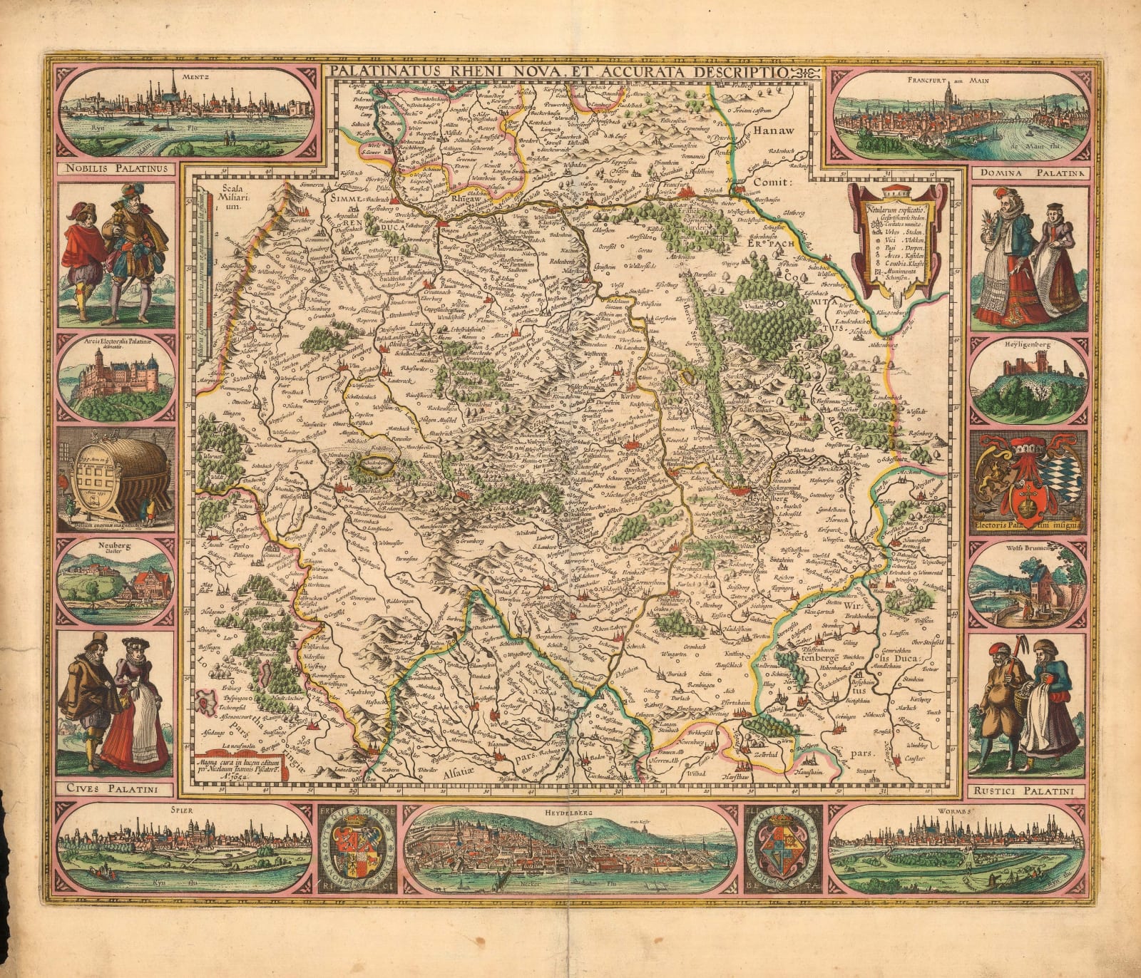 C. & N. Visscher, The Rhine Valley, 1680 c.