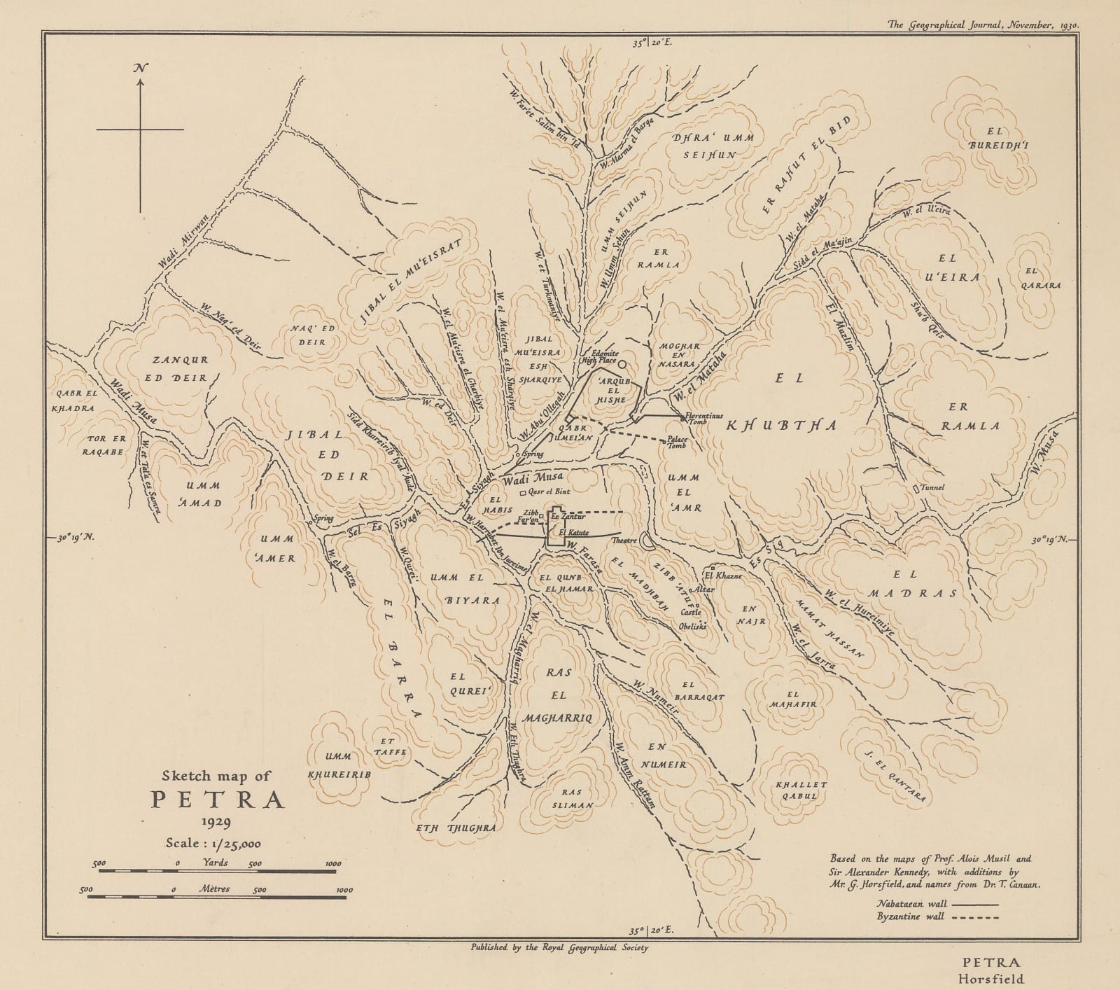 Royal Geographical Society (RGS), Petra, 1930