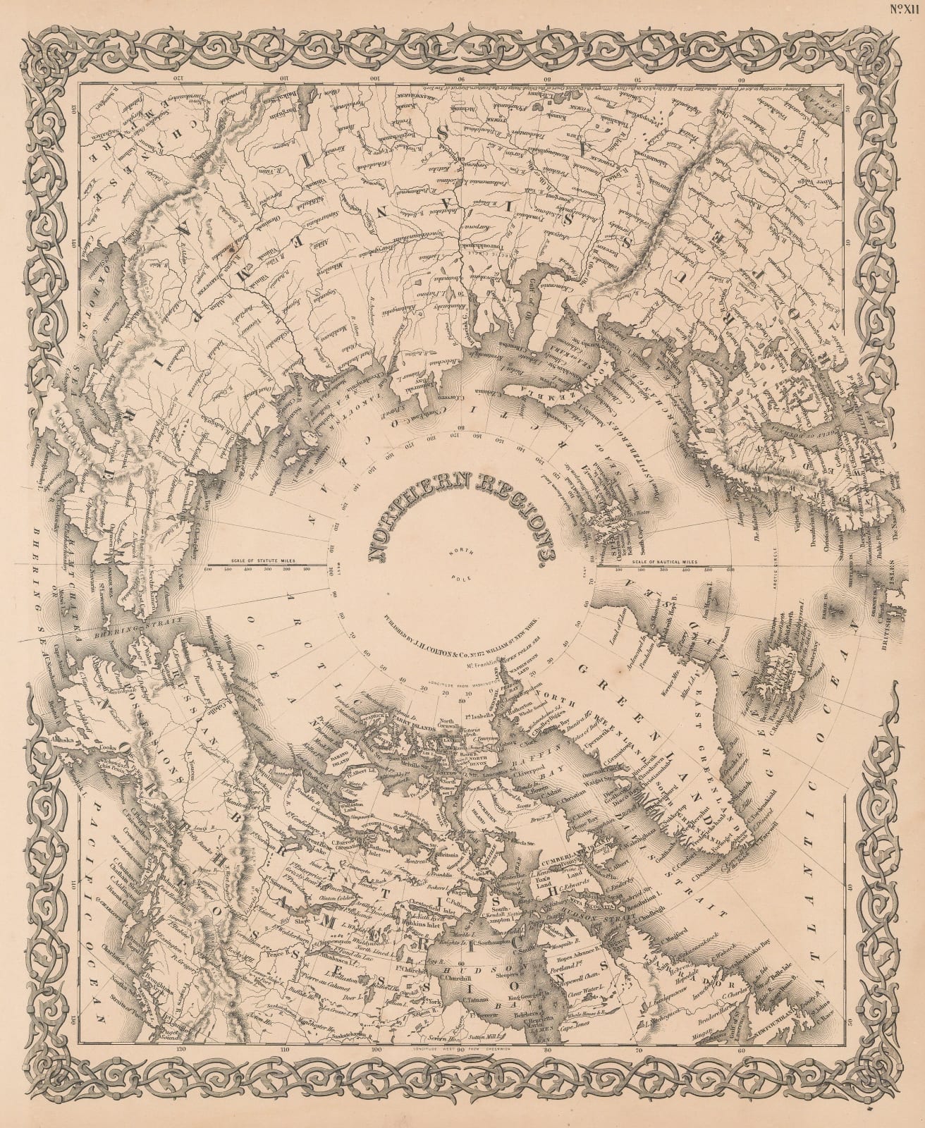 Joseph Hutchins Colton, Northern Regions, 1861