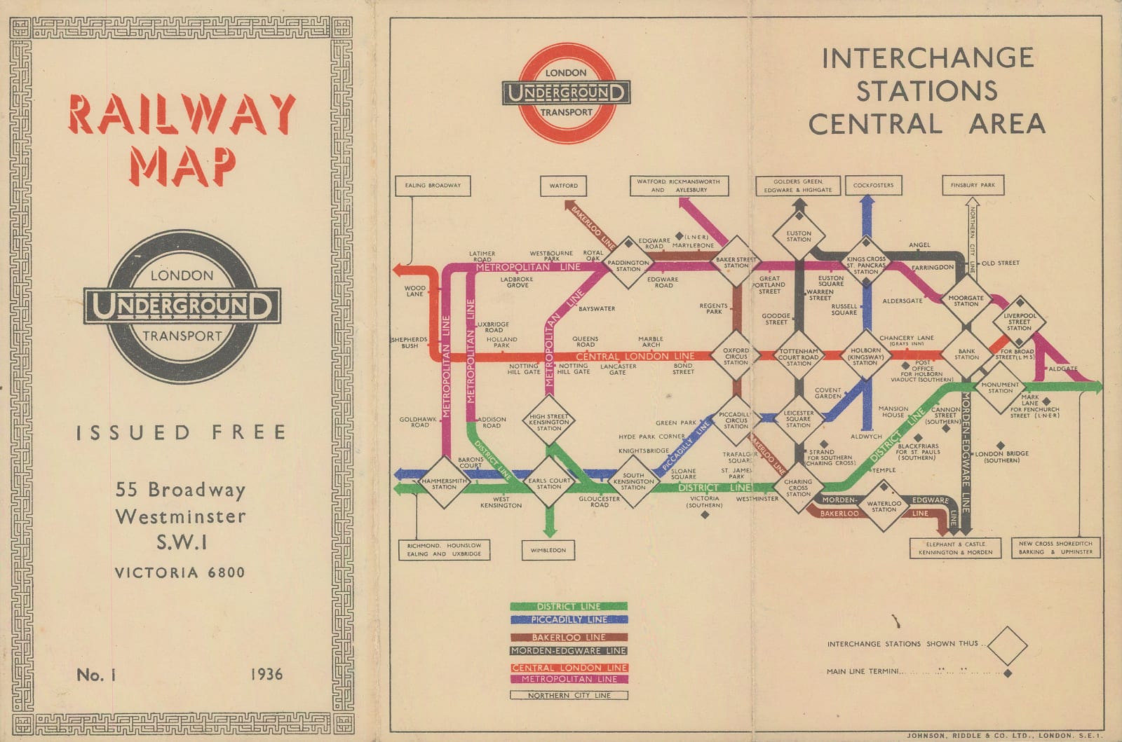 Harry Beck, London Underground Map, 1936