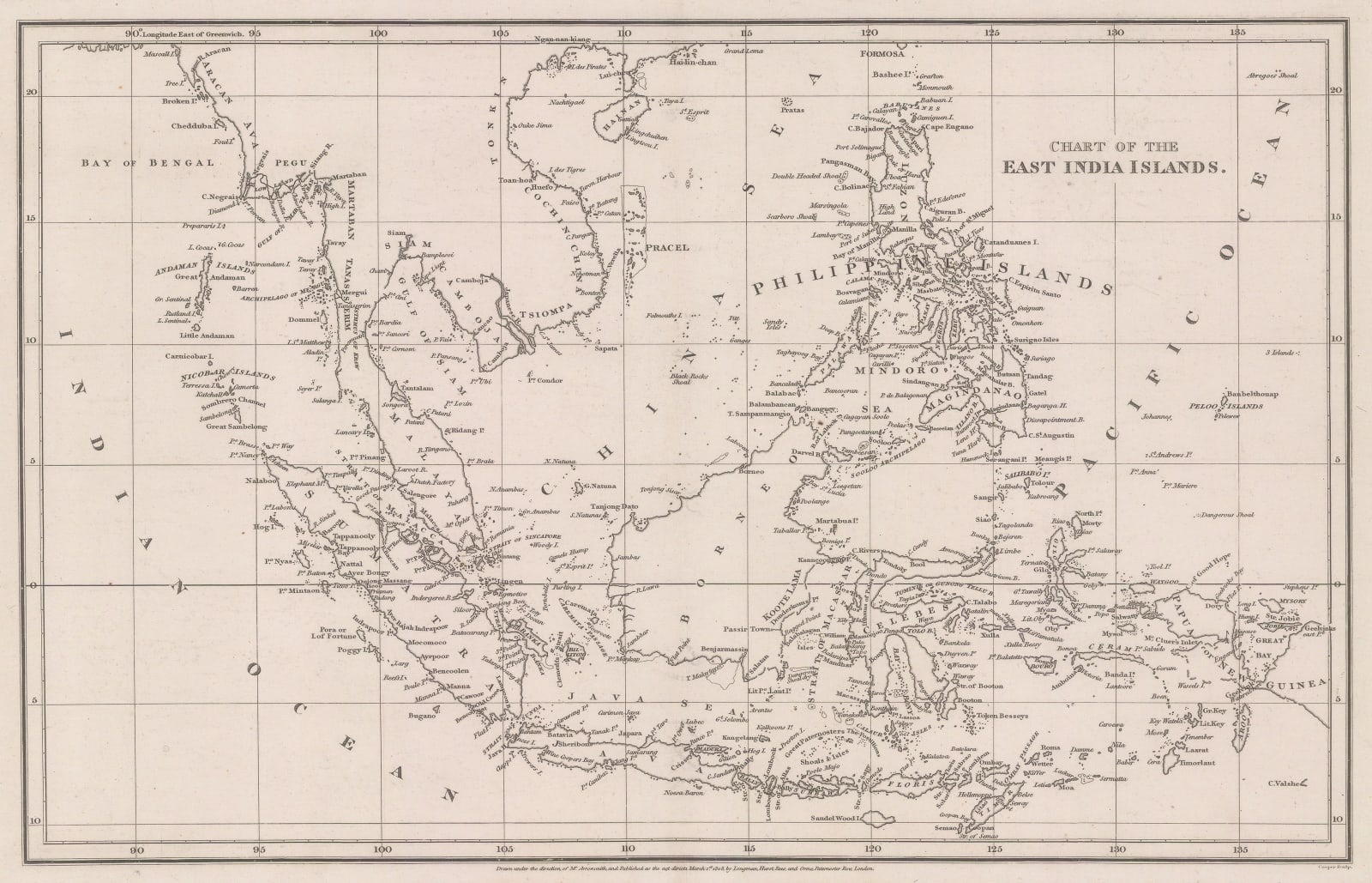Aaron Arrowsmith, Chart of the East India Islands, 1808