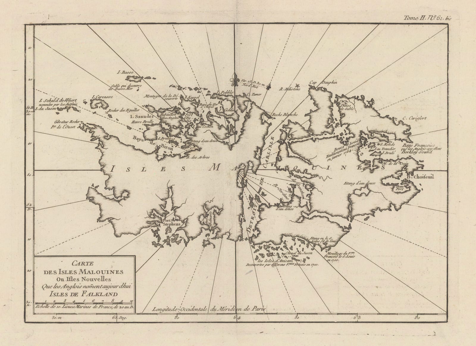 Jacques-Nicolas Bellin, Falkland Islands, 1764