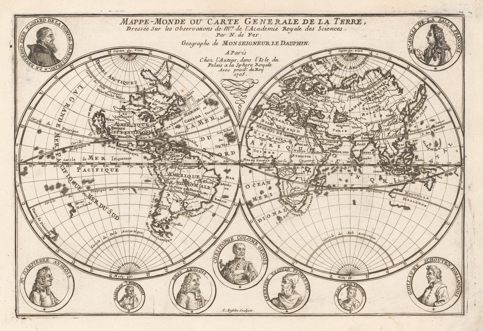 Nicolas de Fer, The World, 1705
