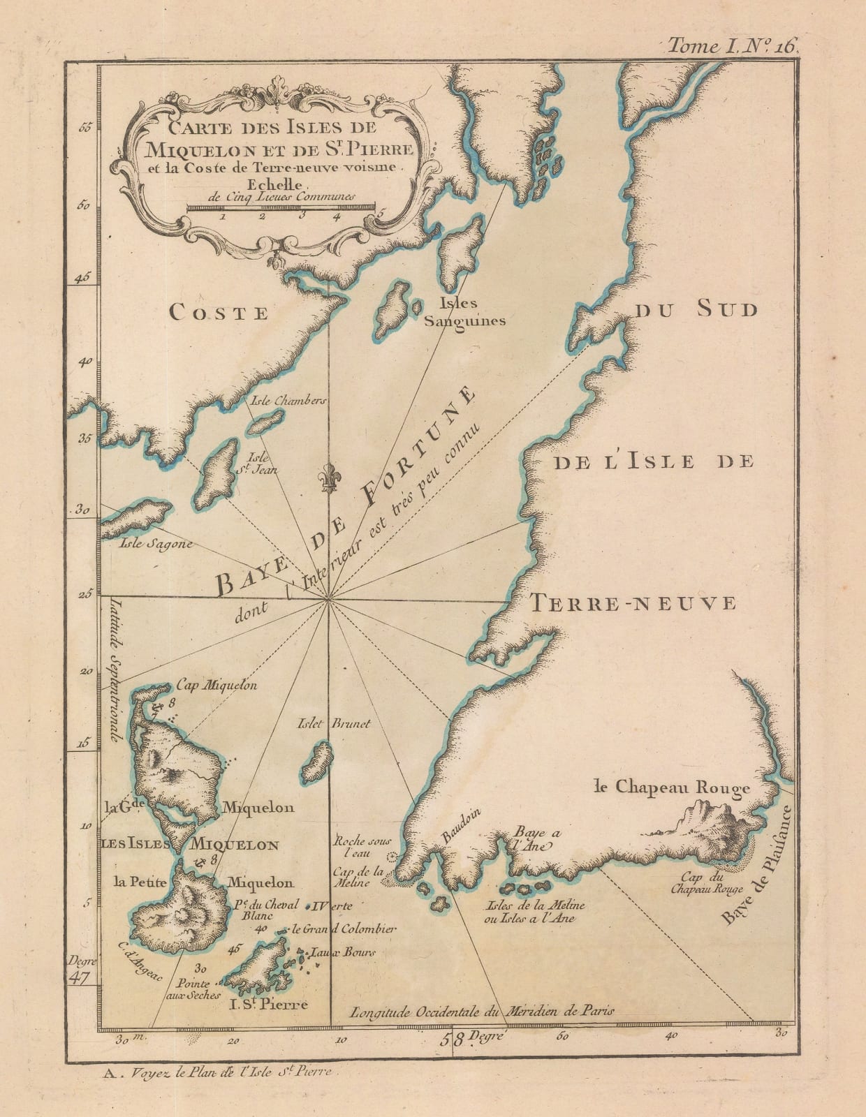 Jacques-Nicolas Bellin, St. Pierre and Miquelon, 1764