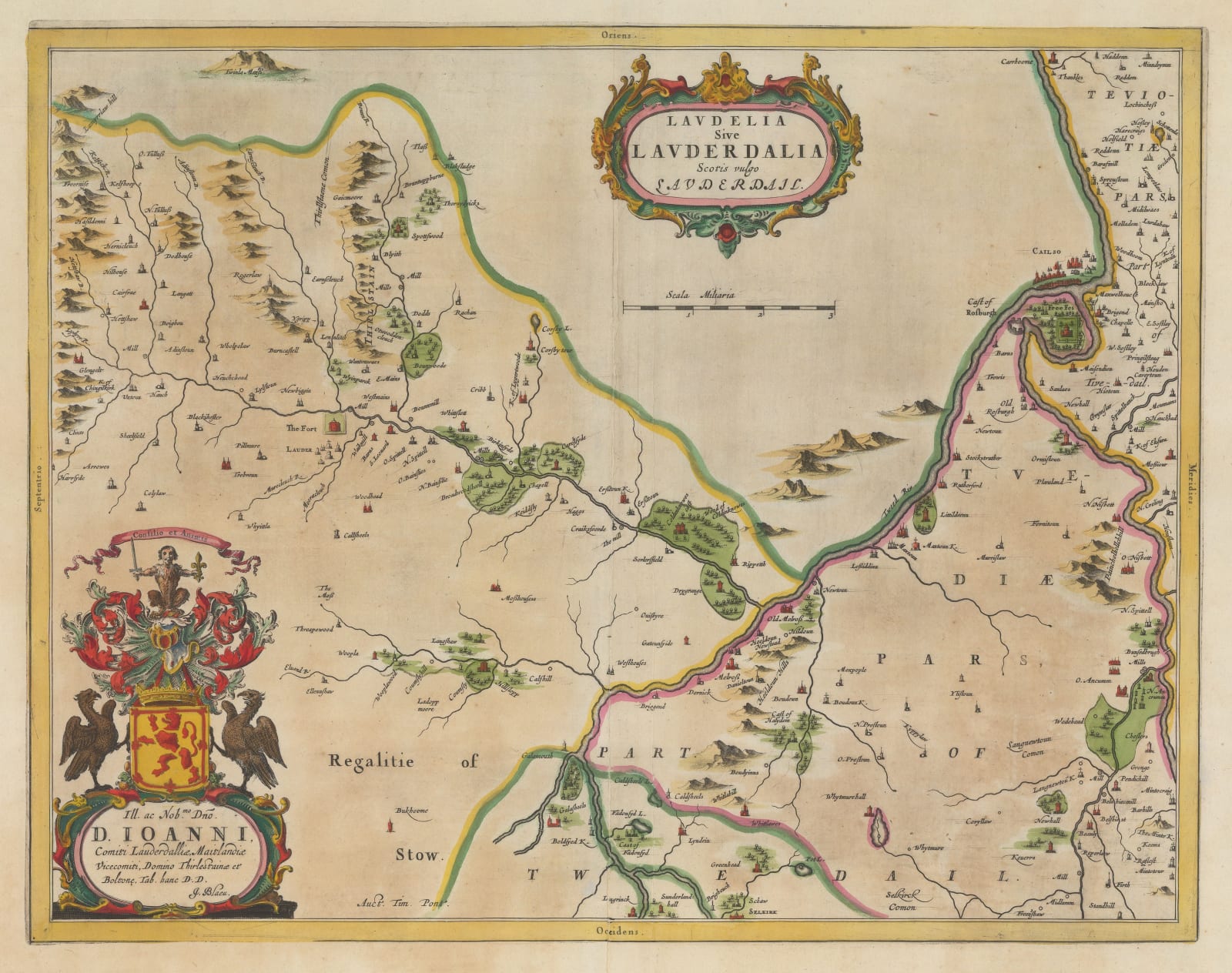 Willem & Jan Blaeu, Laudelia sive Lauderdalia, 1653