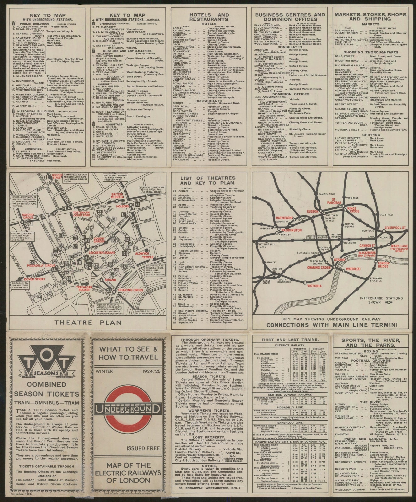 J.C. Betts, Underground Railways of London, 1924