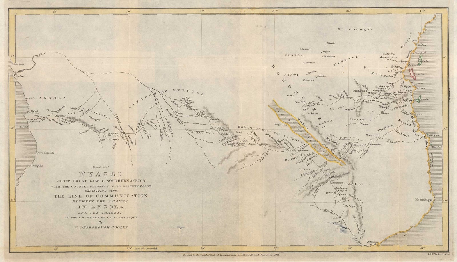 Royal Geographical Society (RGS), The Discovery of Lake Malawi (Nyasa), 1863