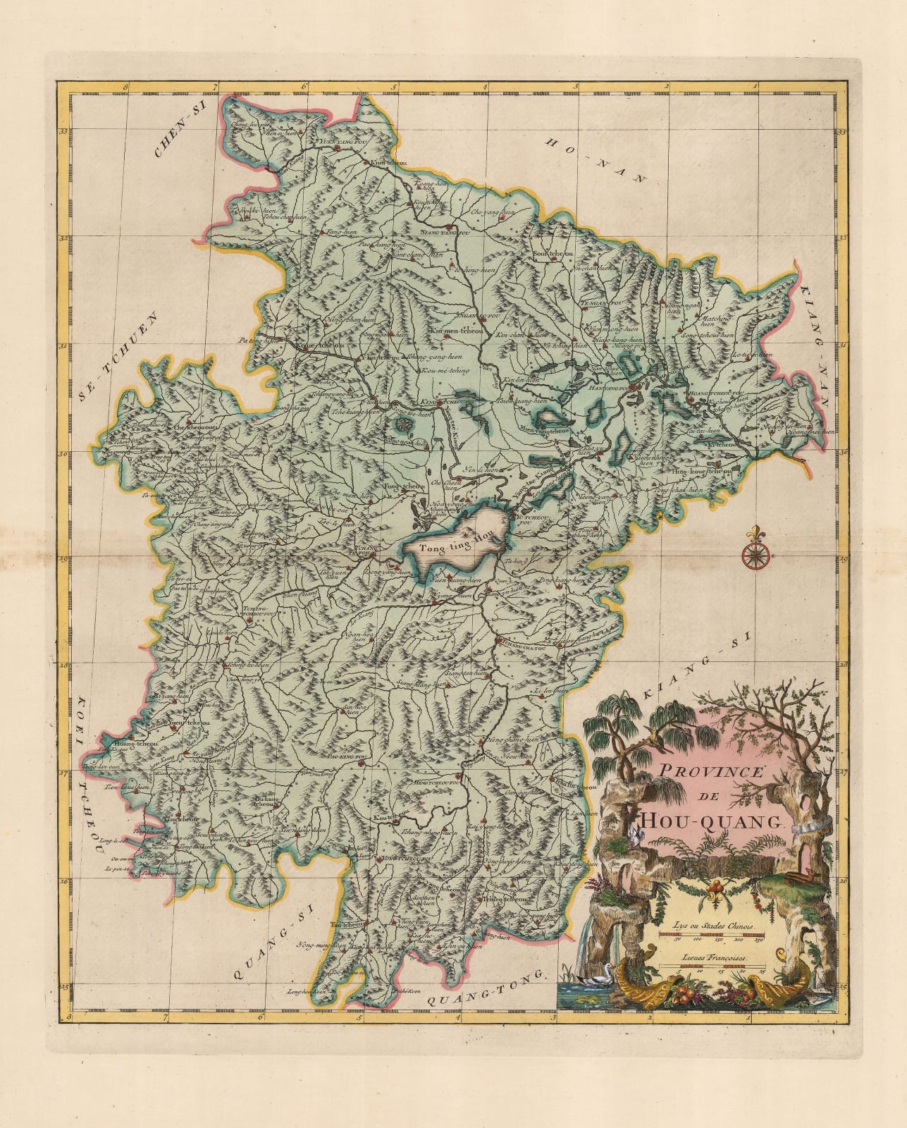 J.B.B. D'Anville, Huguang Province (Hunan and Hubei), 1737