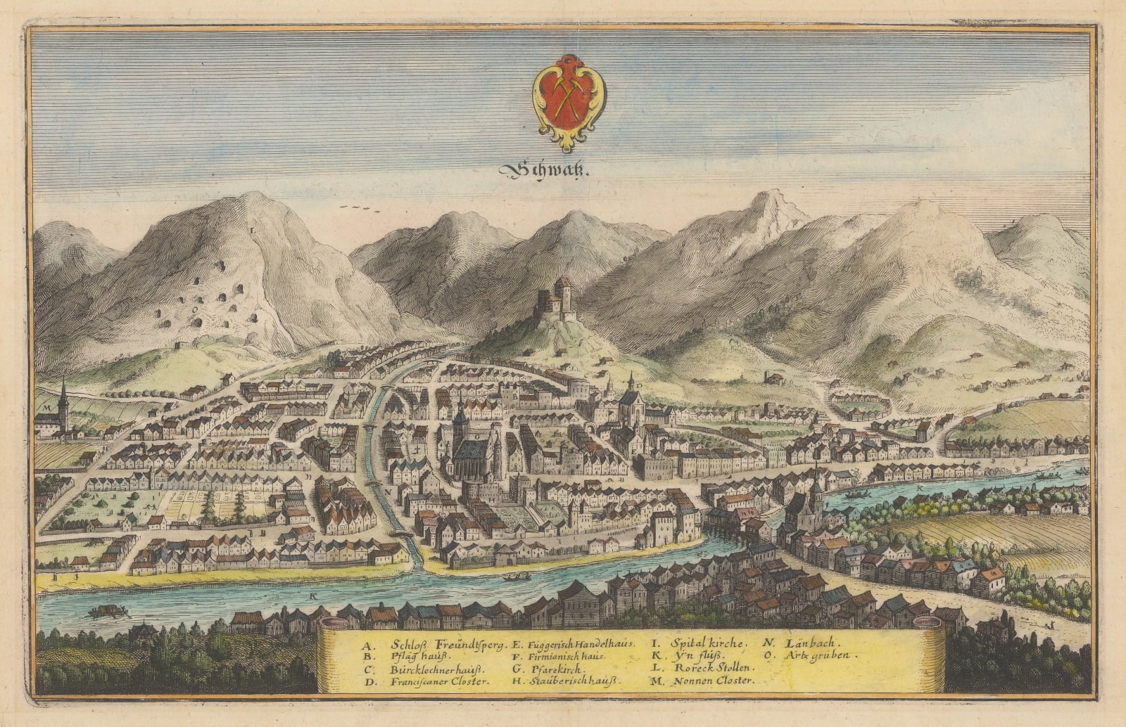 Matthäus Merian, Austria - Schwarz, 1649