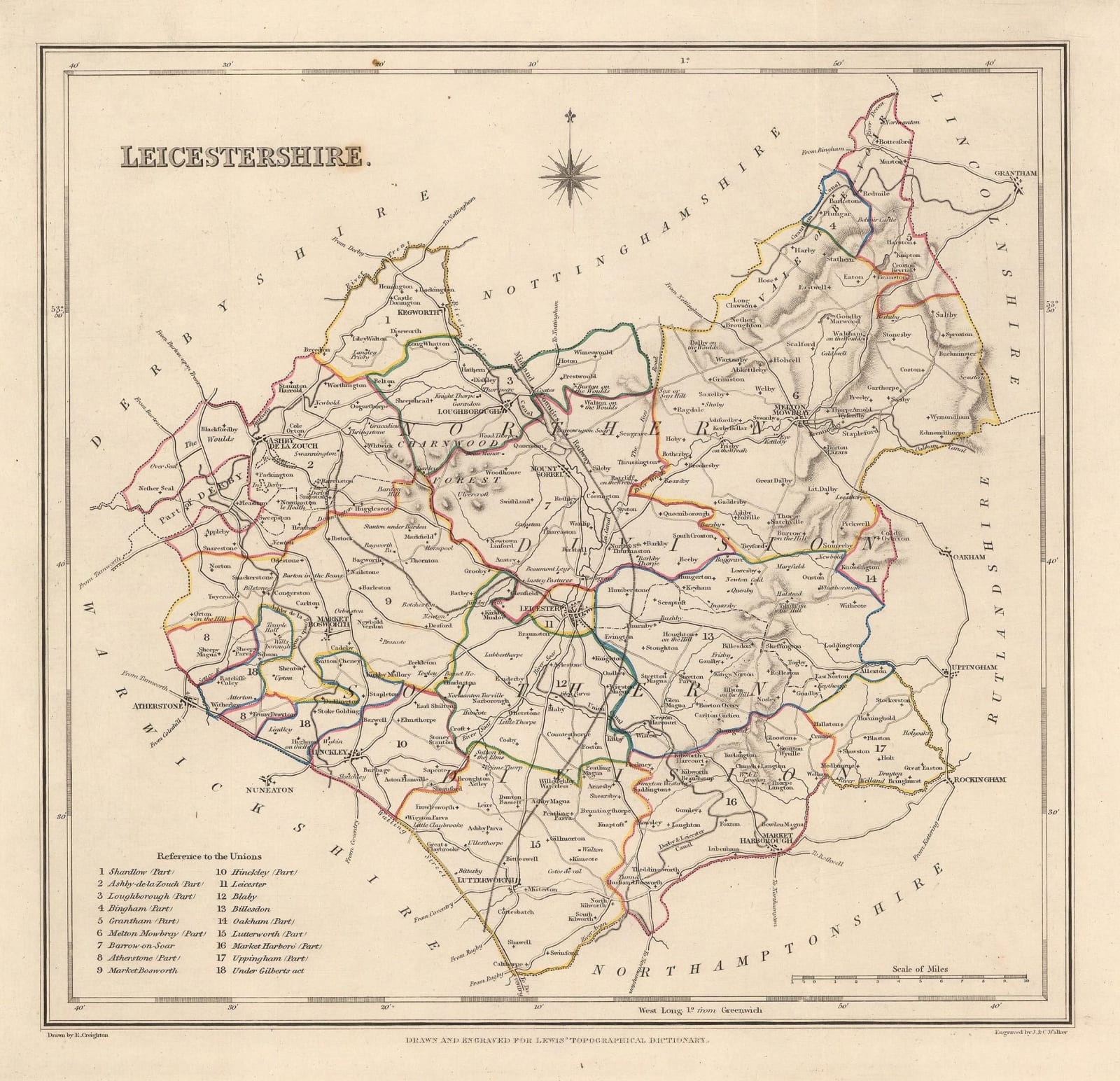 Samuel Lewis, Leicestershire, 1840 c.