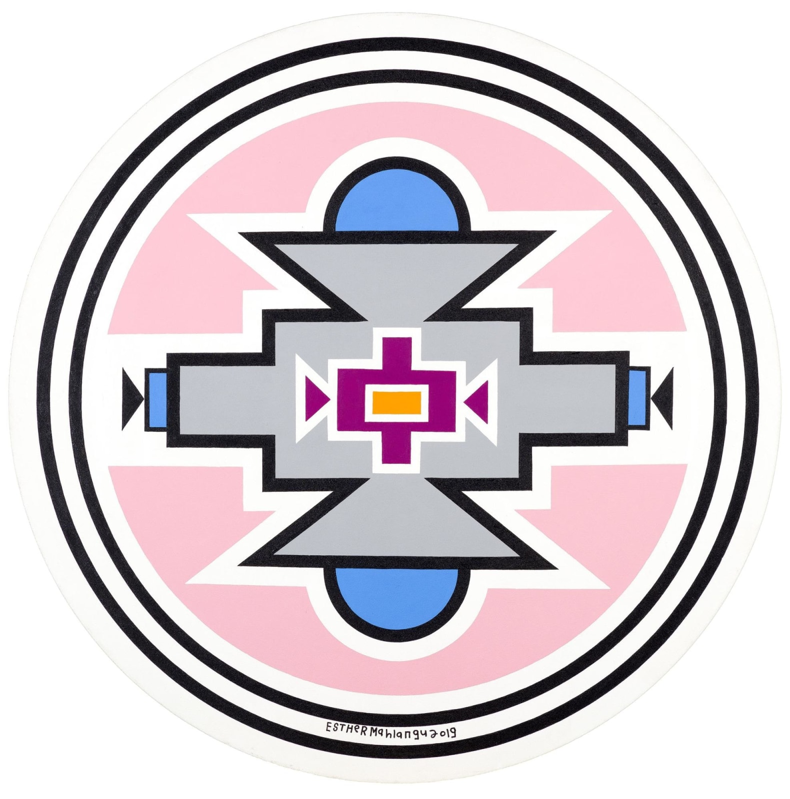 Dr. Esther Mahlangu, Ndebele Abstract , 2019
