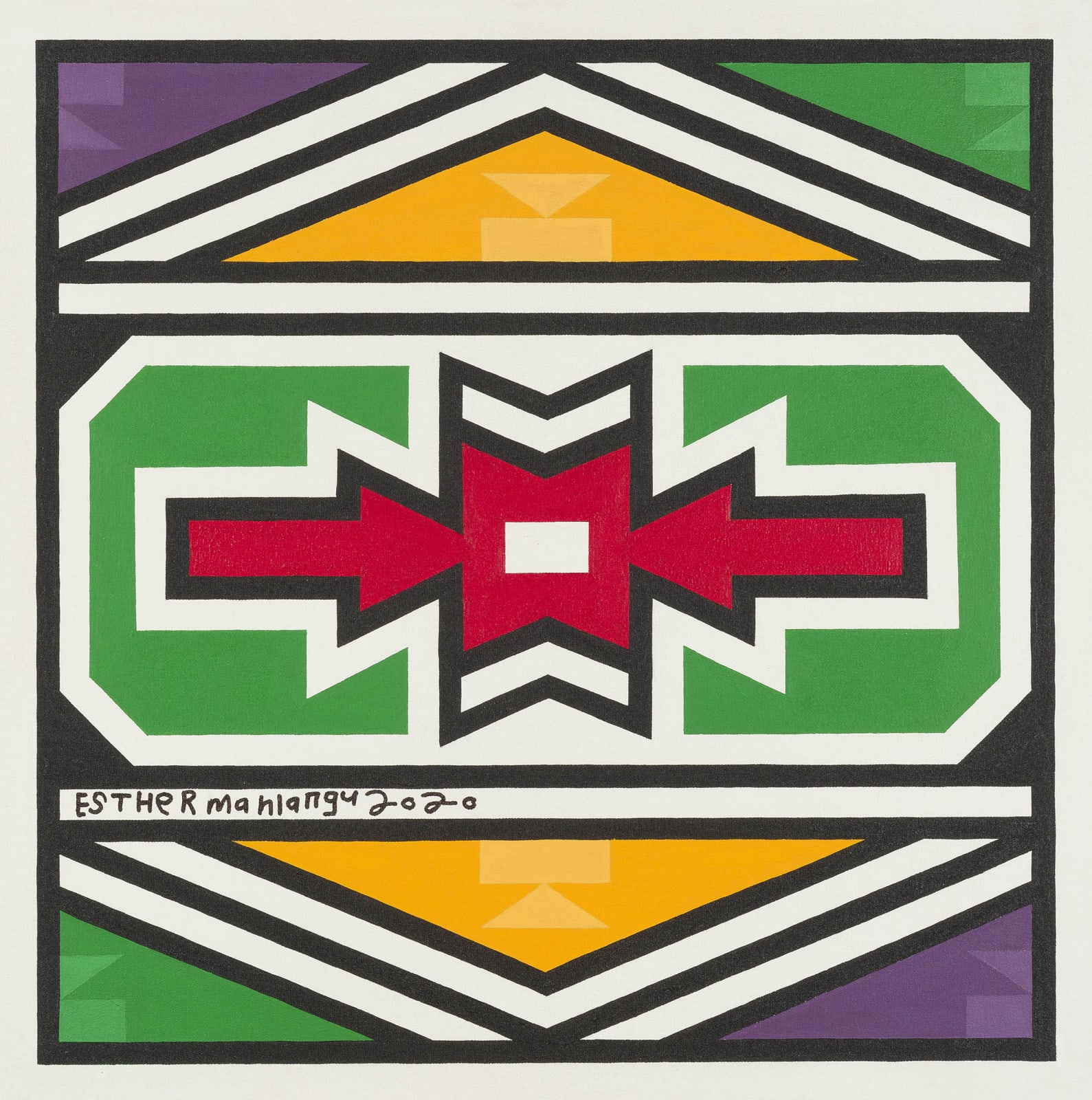 Esther Mahlangu, Ndebele Abstract , 2020