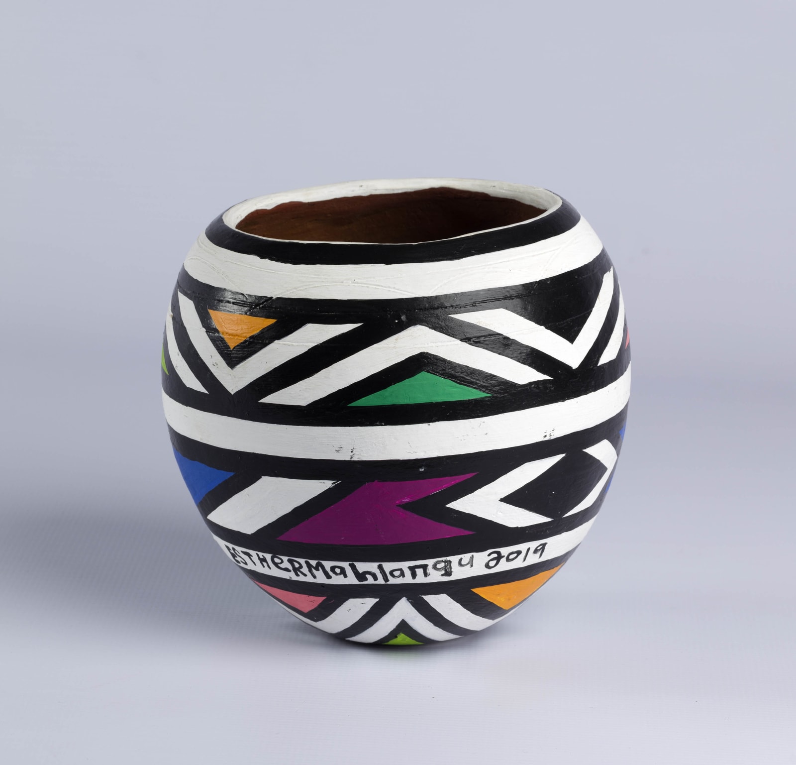 Esther Mahlangu, Clay Pot 5, 2019