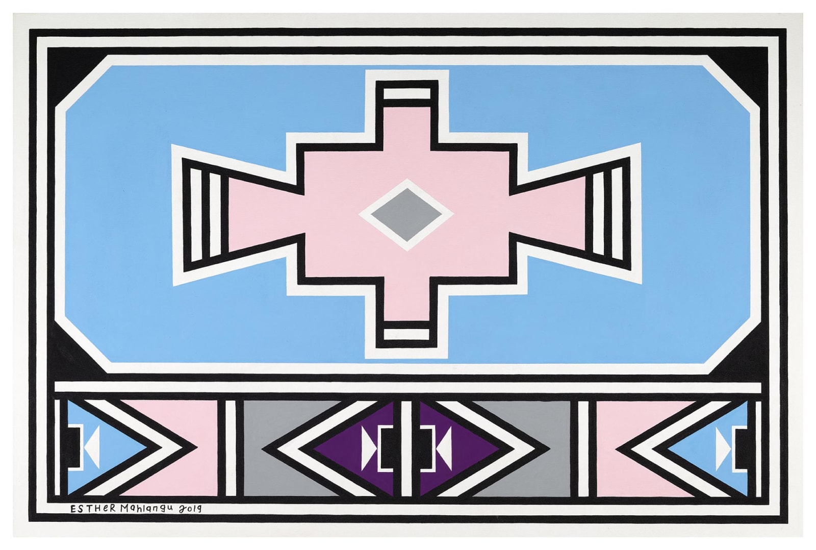 Esther Mahlangu, Ndebele Abstract , 2020
