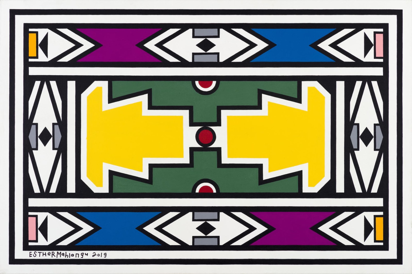Esther Mahlangu, Ndebele Abstract , 2019