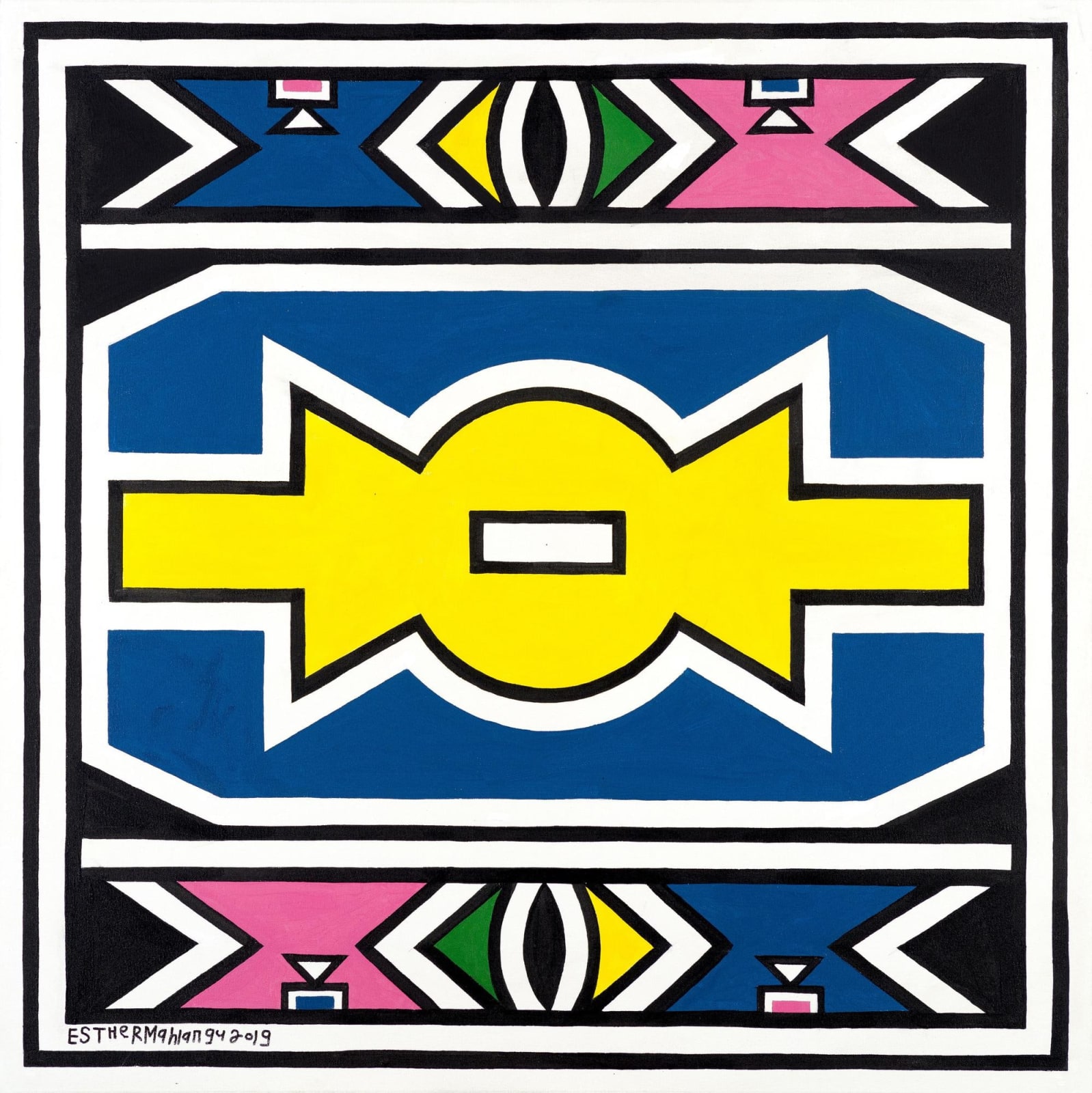 Esther Mahlangu, Ndebele Abstract , 2019