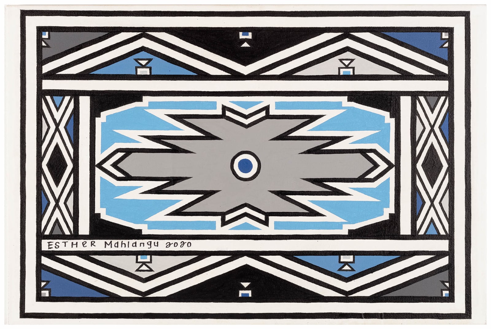 Esther Mahlangu, Phantom Study V, 2020