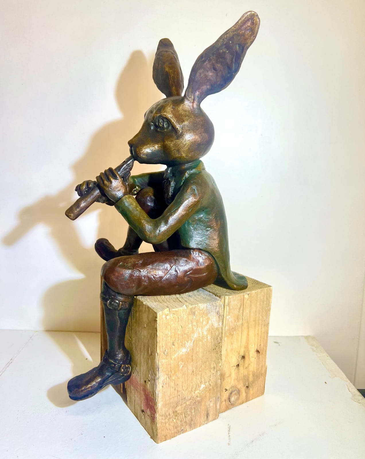 Carol Cauldwell, Rabbit Playing Flute, 2023