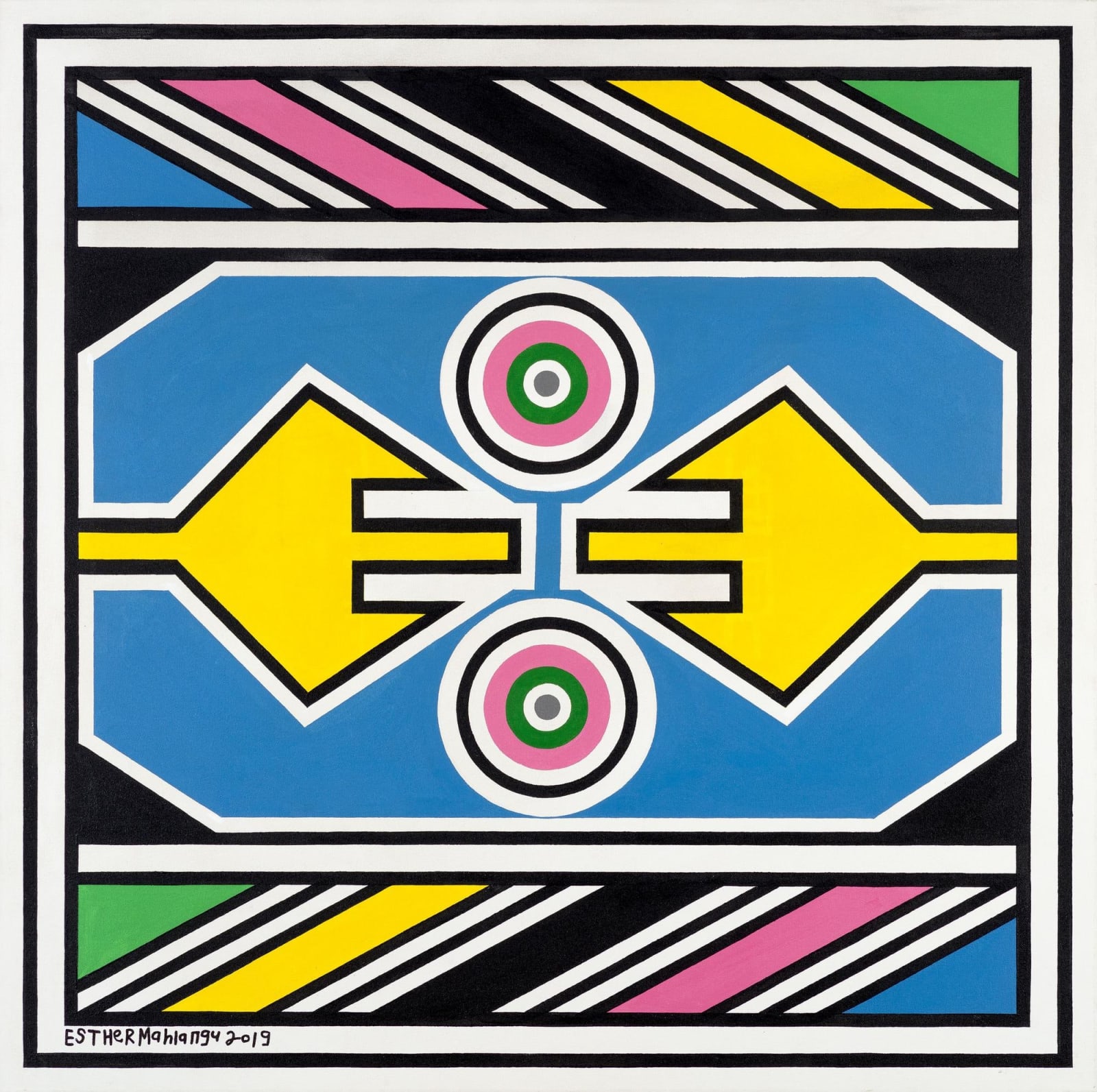 Dr. Esther Mahlangu, Ndebele Abstract , 2019