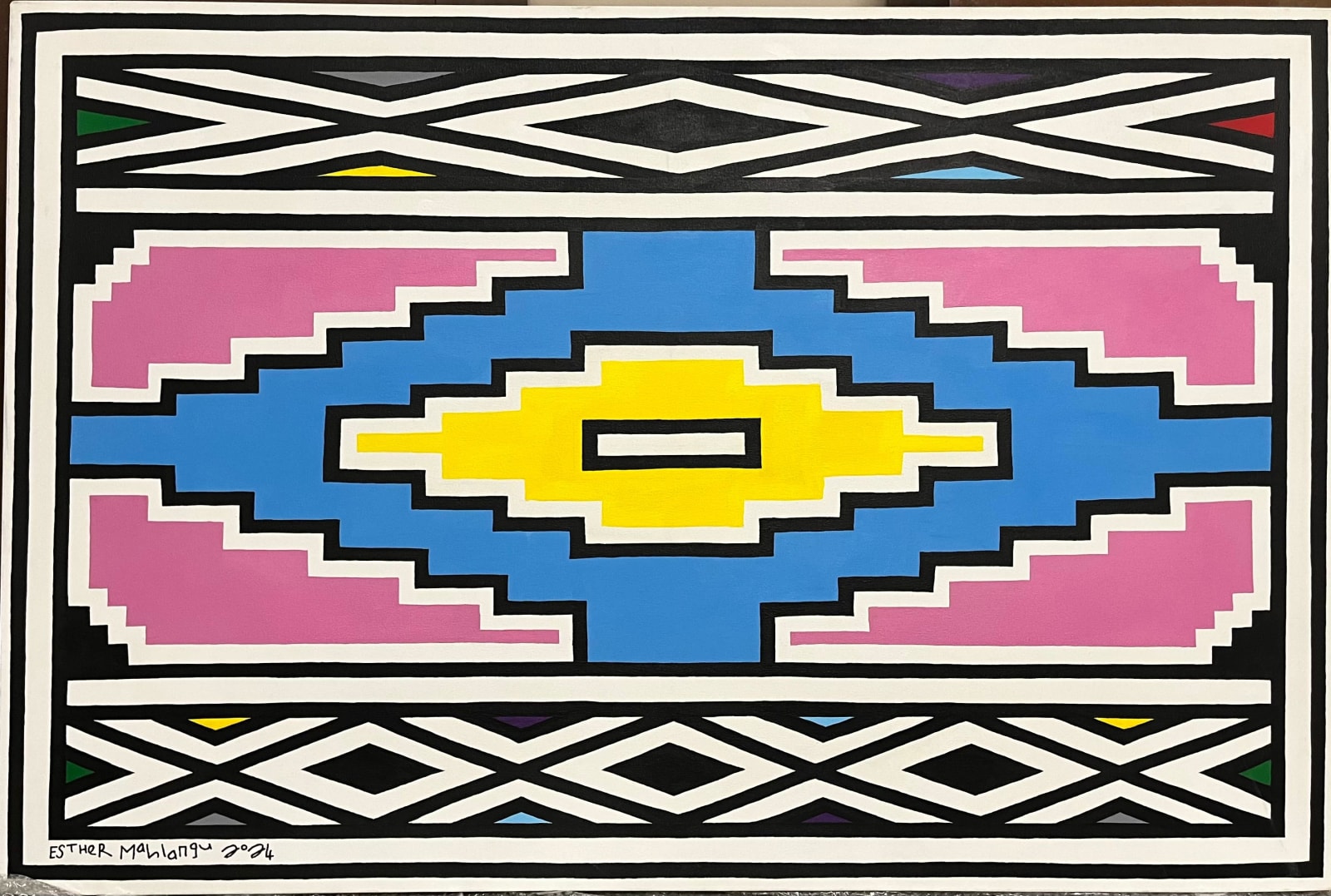Esther Mahlangu CC, Ndebele Abstract, 2024