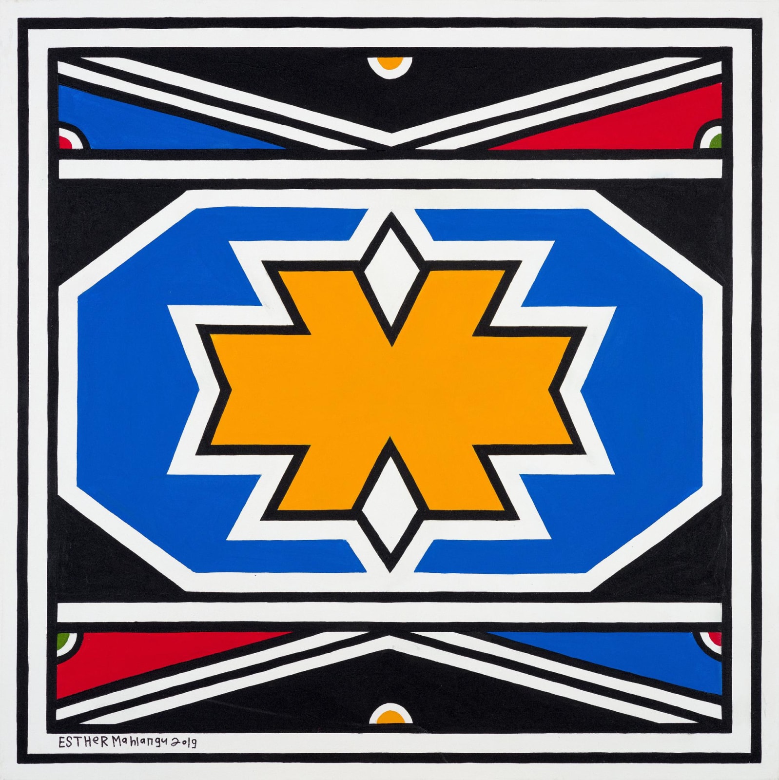 Esther Mahlangu, Ndebele Abstract , 2019