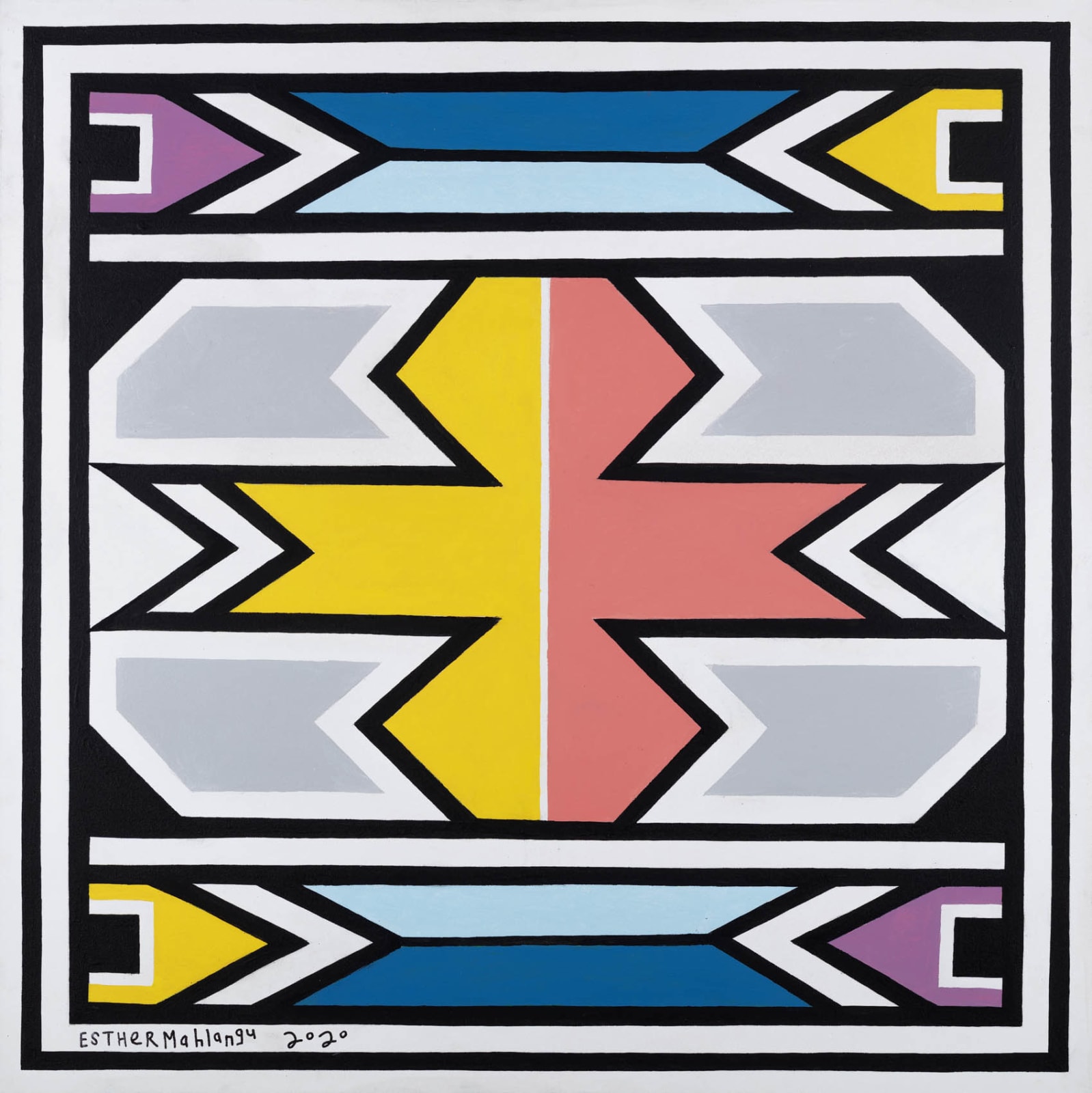 Esther Mahlangu, Ndebele Abstract , 2020