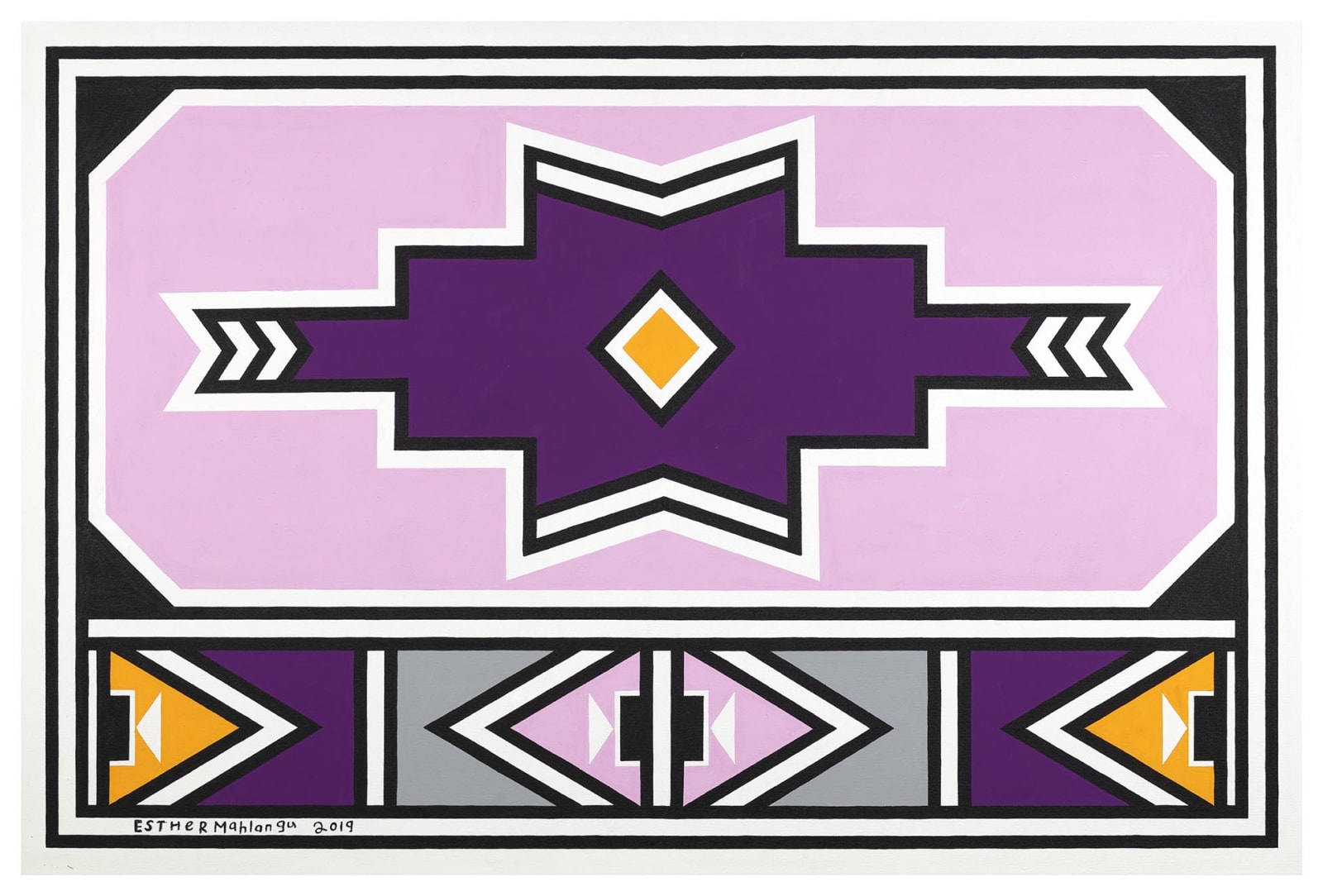 Esther Mahlangu, Ndebele Abstract , 2019