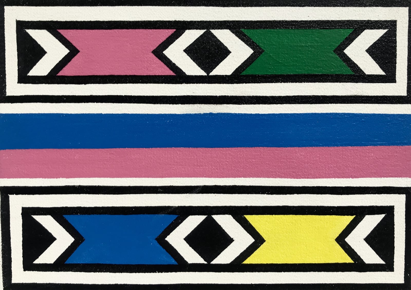 Esther Mahlangu, Ndebele Abstract, 2019