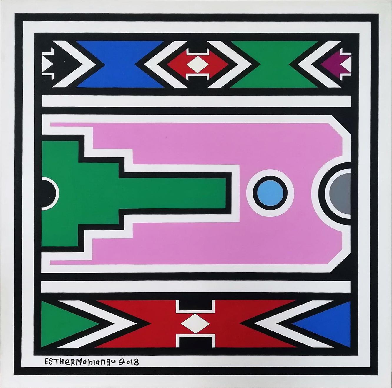 Esther Mahlangu, Ndebele Abstract , 2018