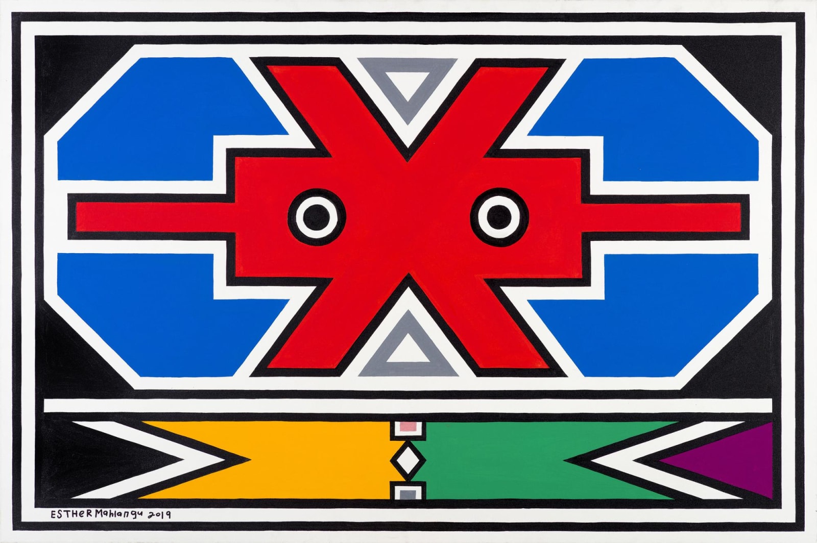 Esther Mahlangu, Ndebele Abstract , 2019